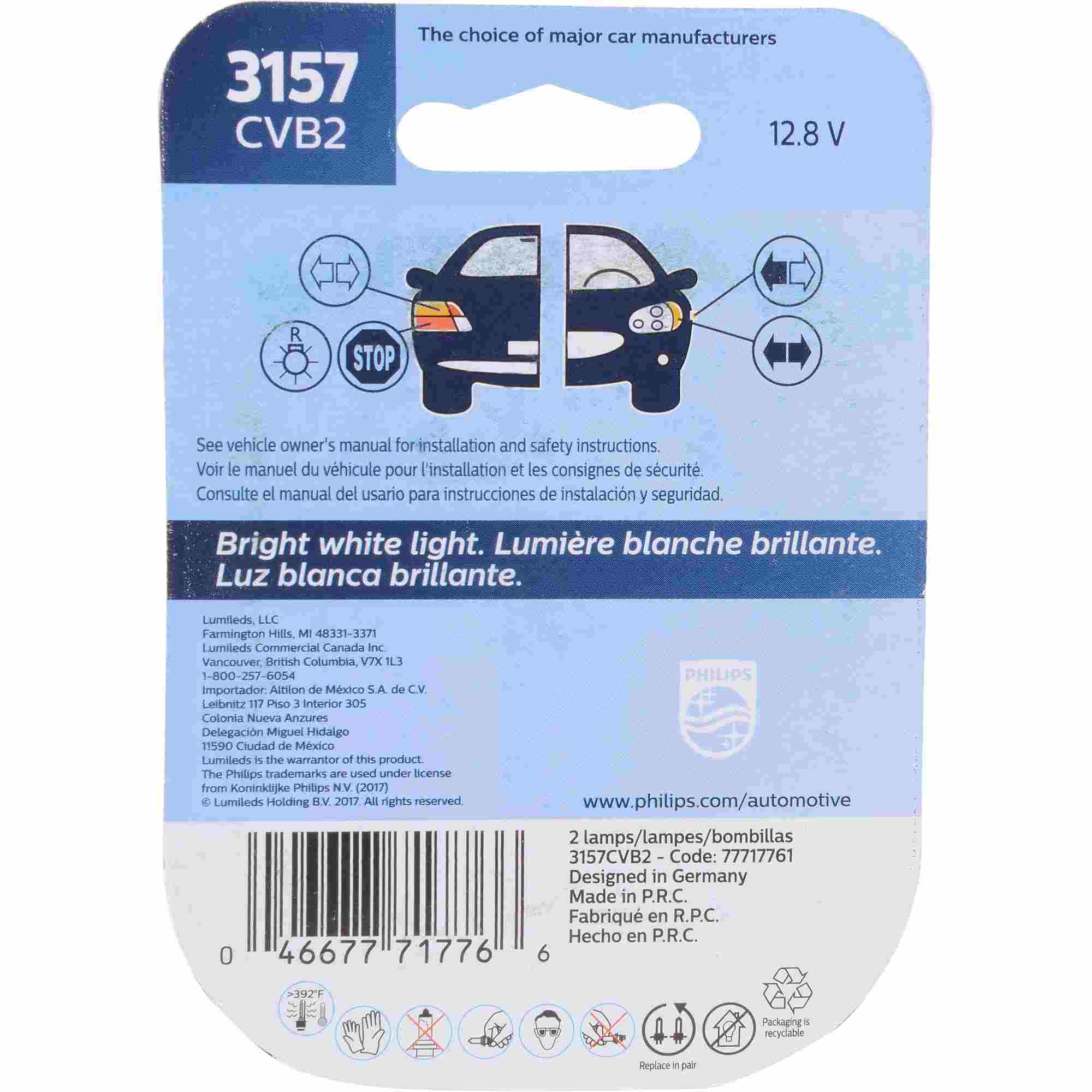 Philips Tail Light Bulb 3157CVB2