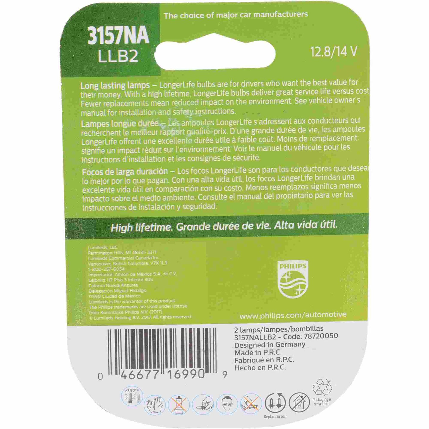 Philips Turn Signal Light Bulb 3157NALLB2