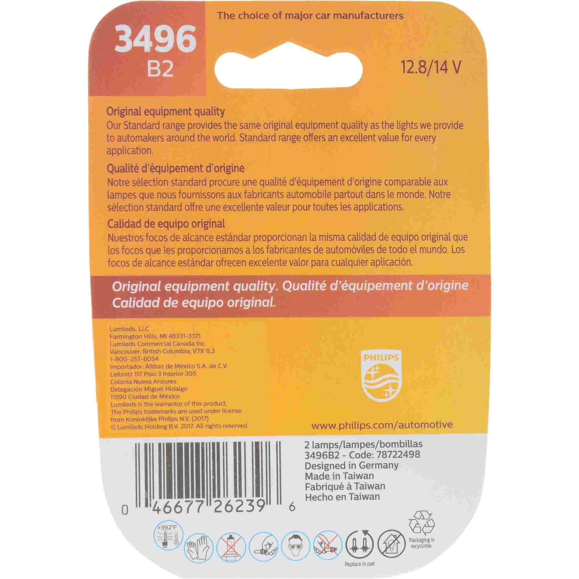 Philips Tail Light Bulb 3496B2