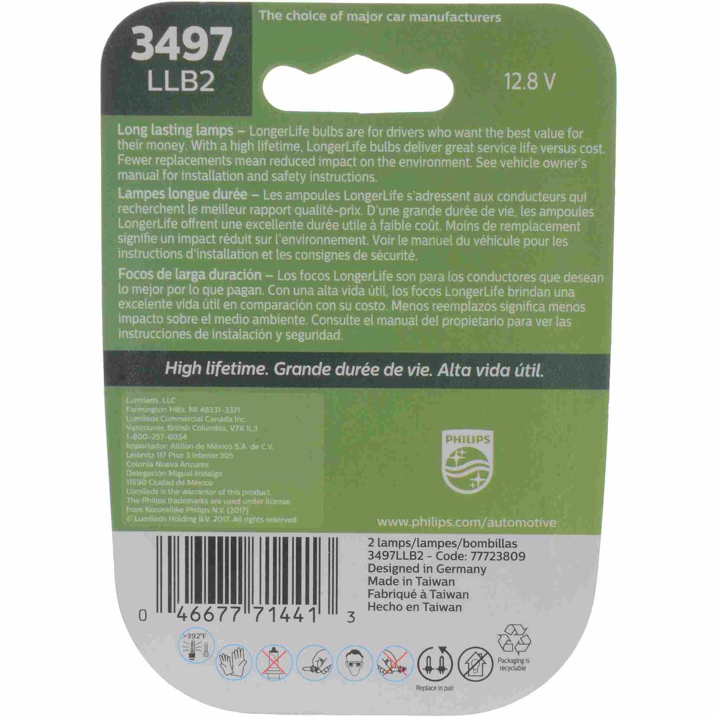 Philips Tail Light Bulb 3497LLB2