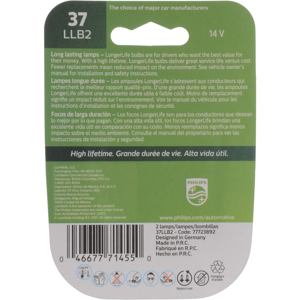Philips Multi-Purpose Light Bulb 37LLB2