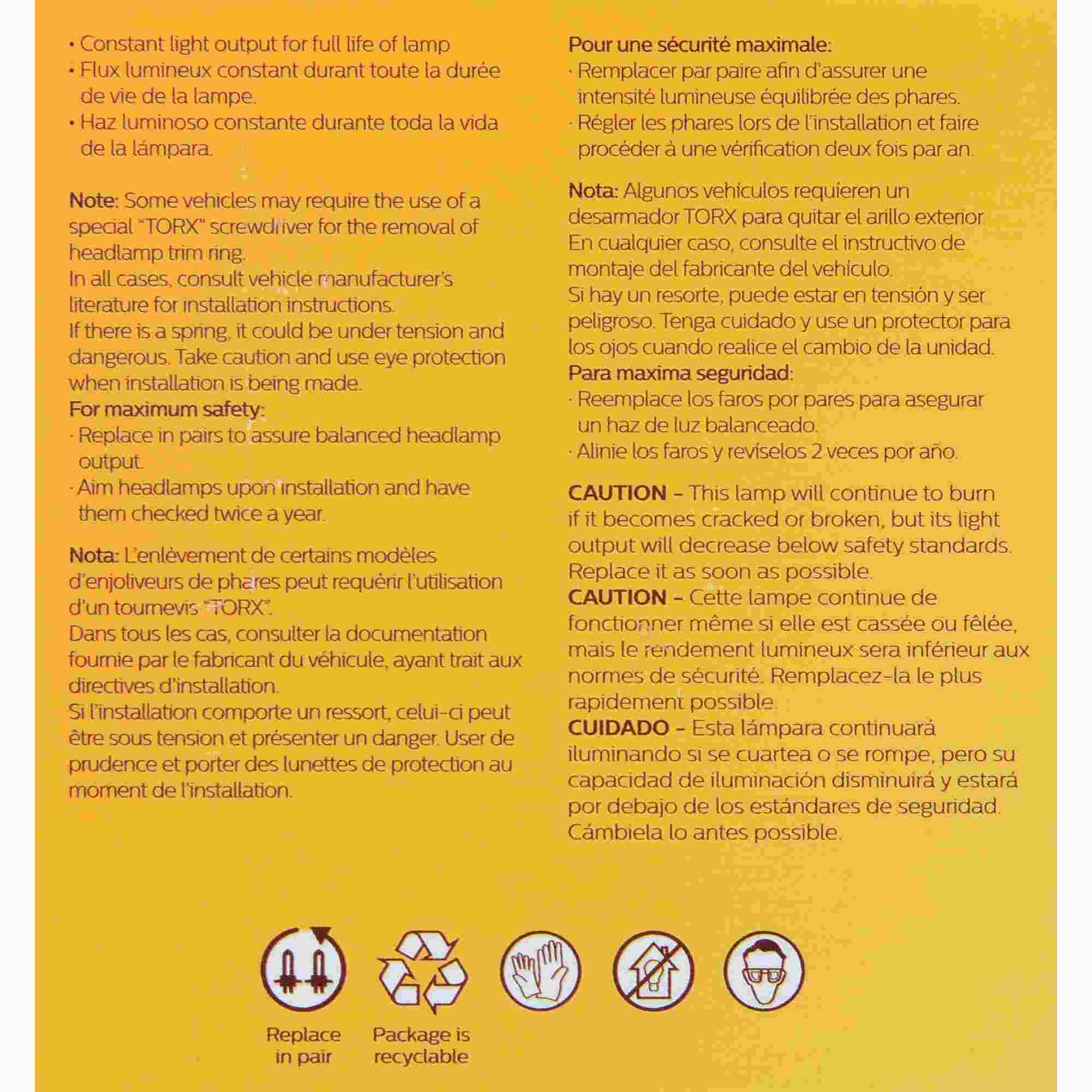 Philips Headlight Bulb 4411-1C1