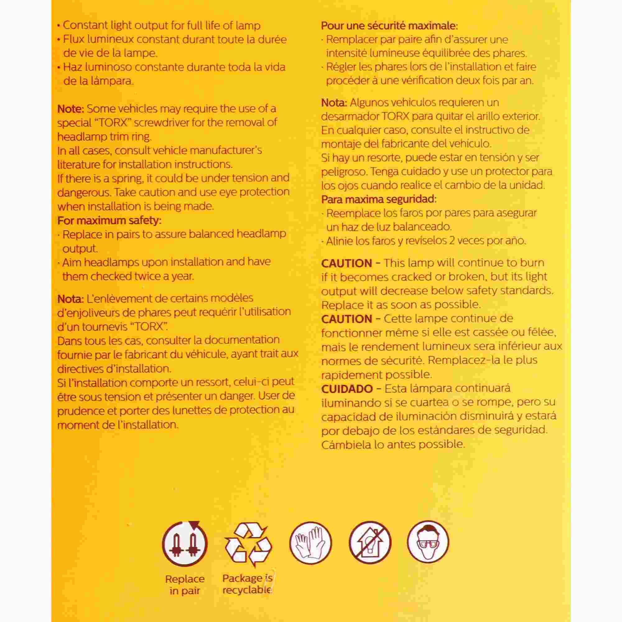 Philips Headlight Bulb 4412AC1