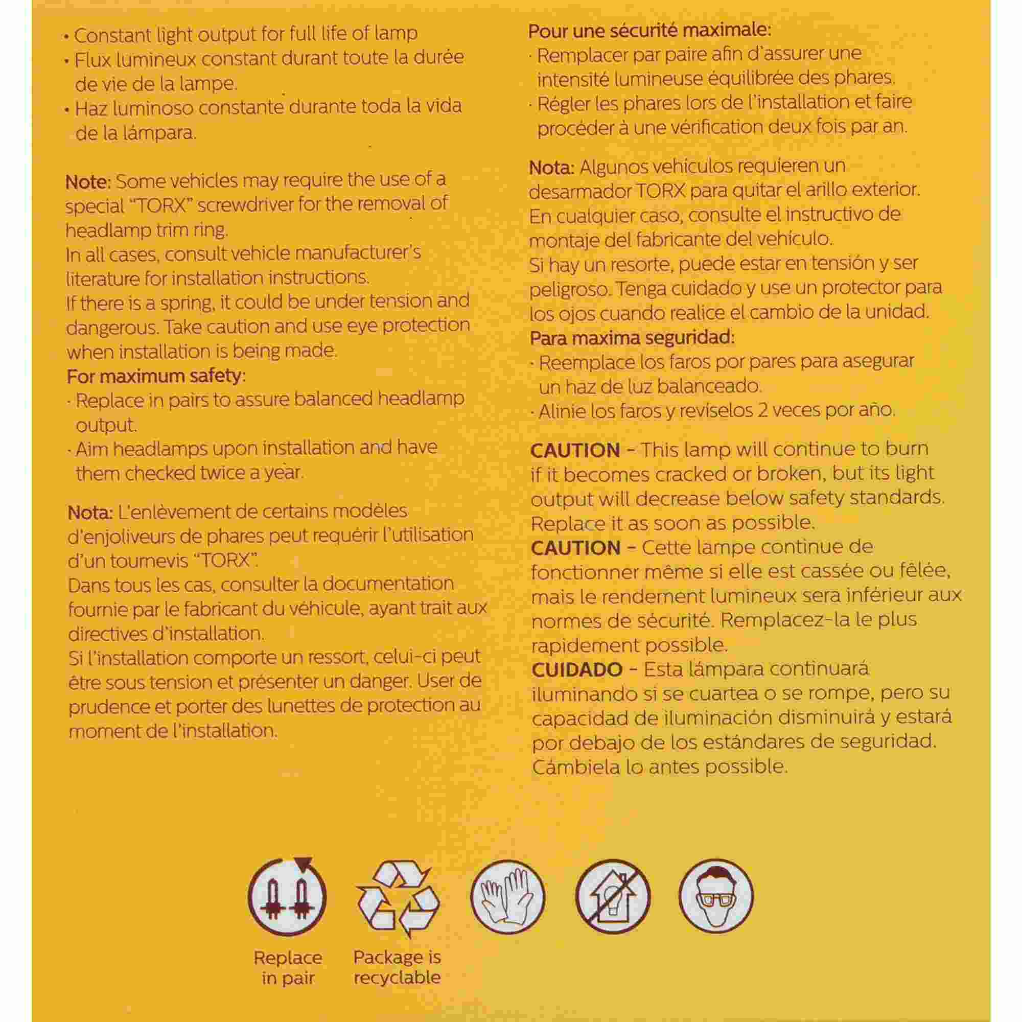 Philips Headlight Bulb 4416C1