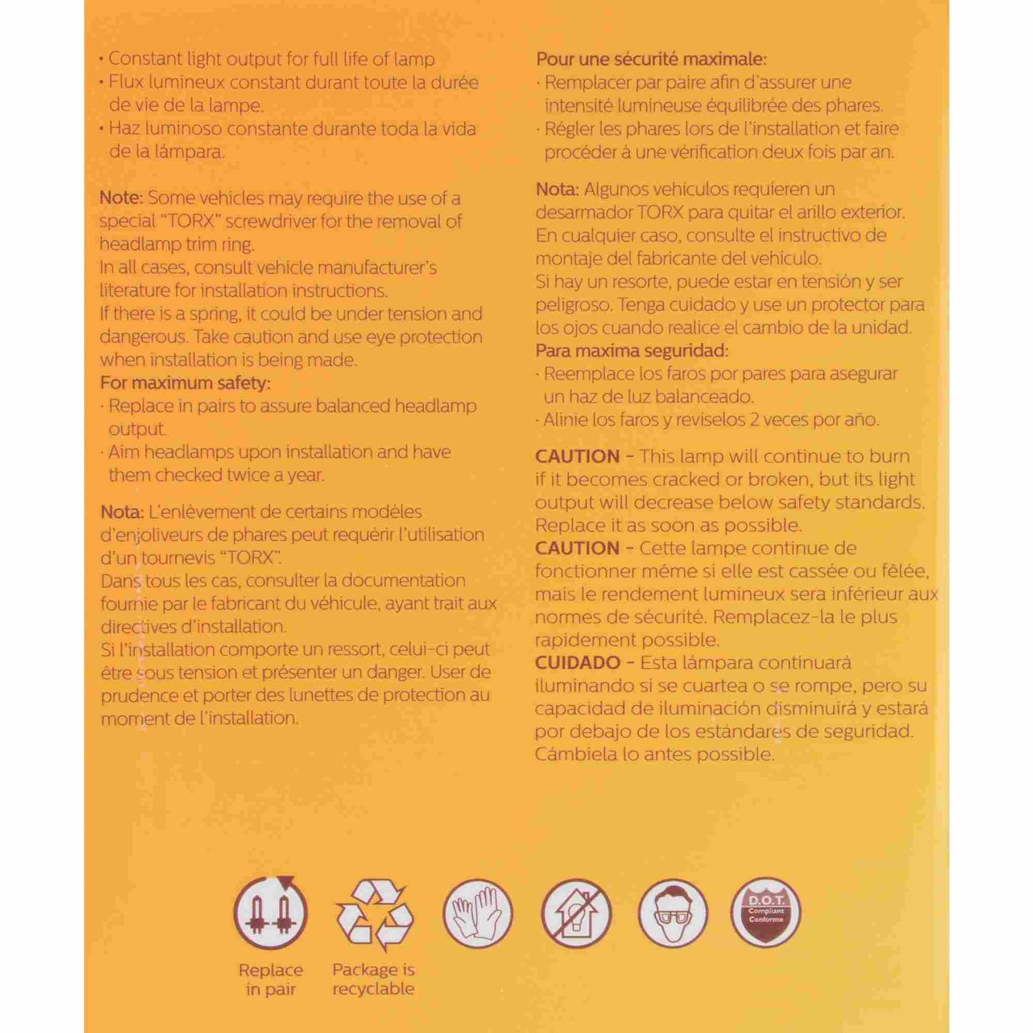 Philips Headlight Bulb 4419C1