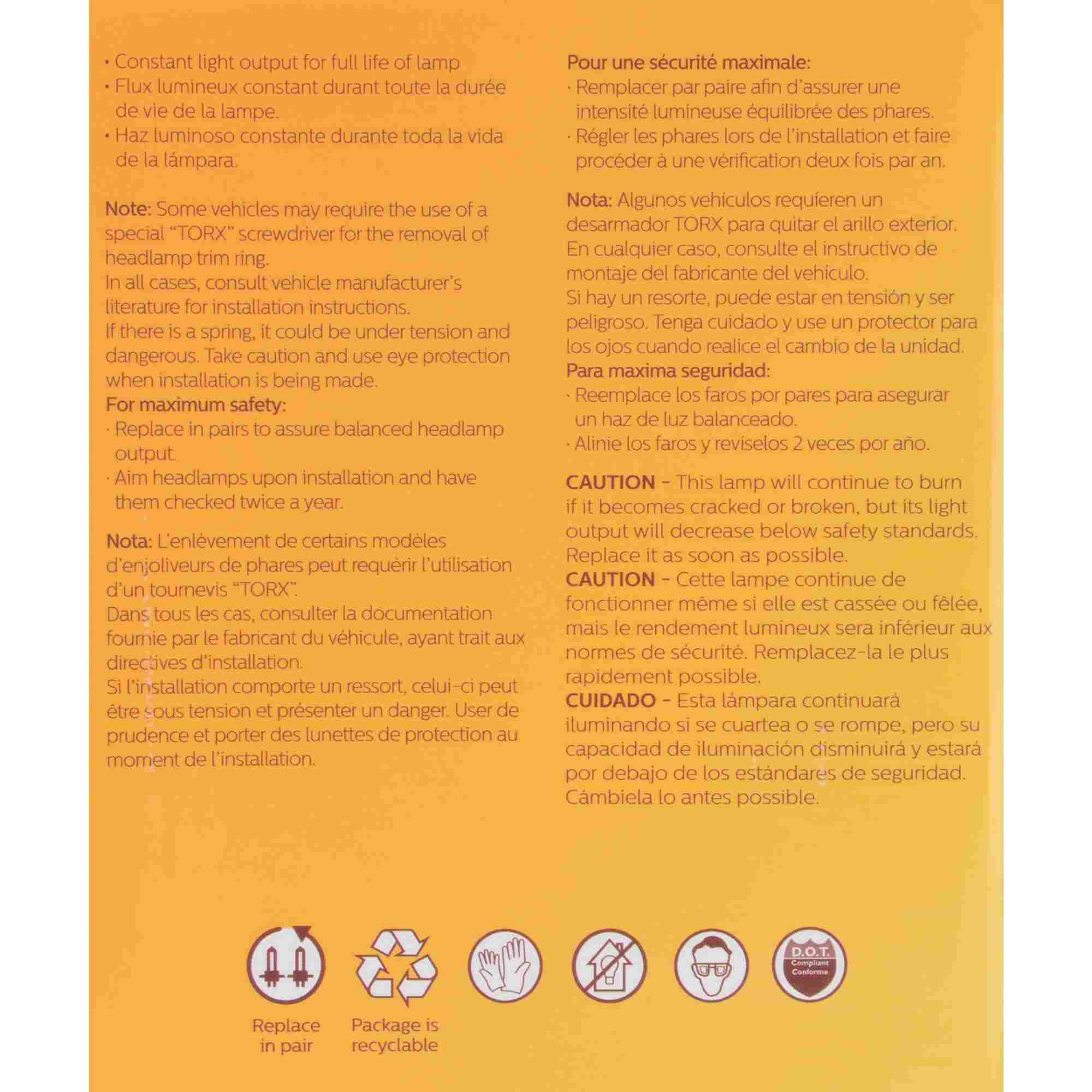 Philips Headlight Bulb 4419C1