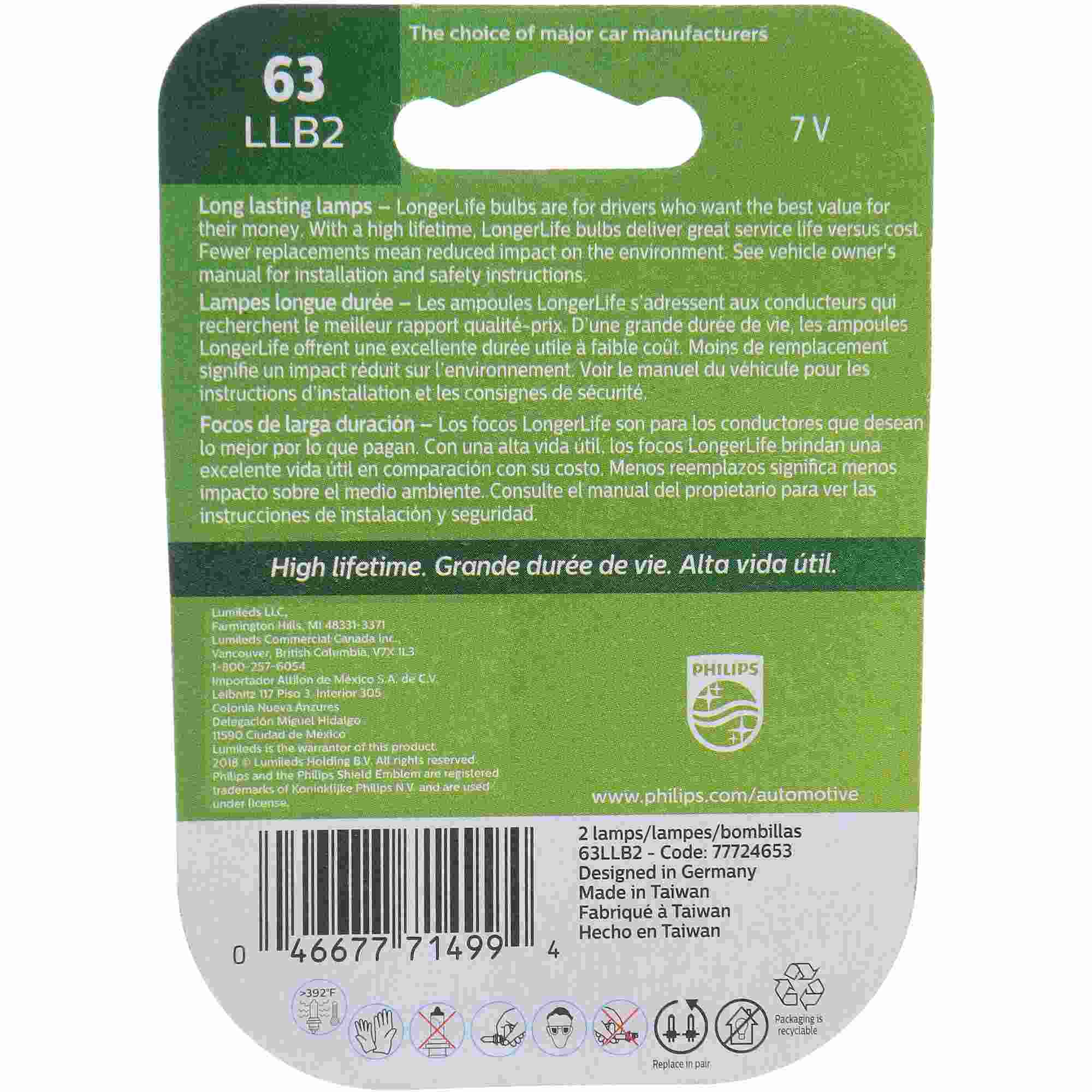 Philips Multi-Purpose Light Bulb 63LLB2