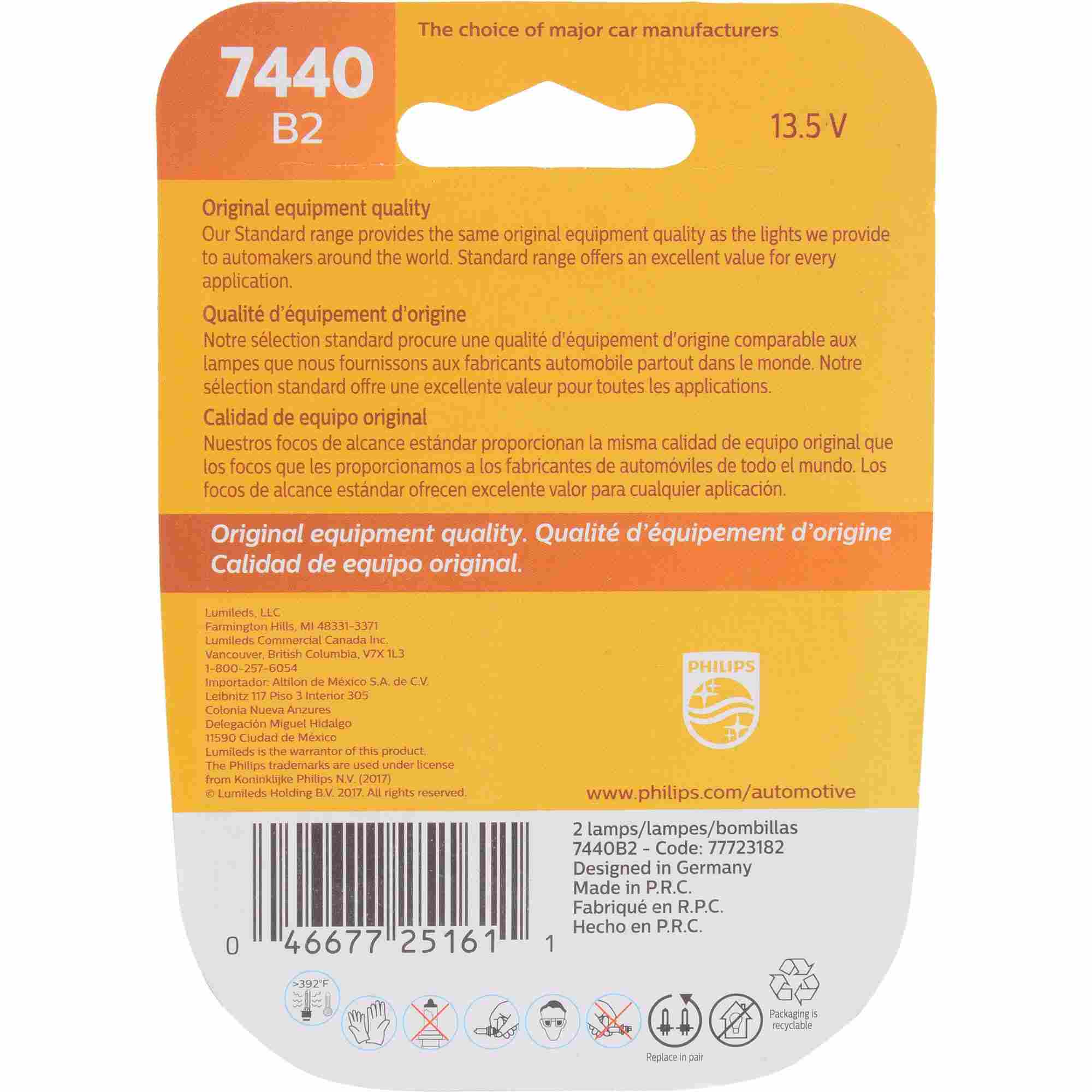 Philips Tail Light Bulb 7440B2