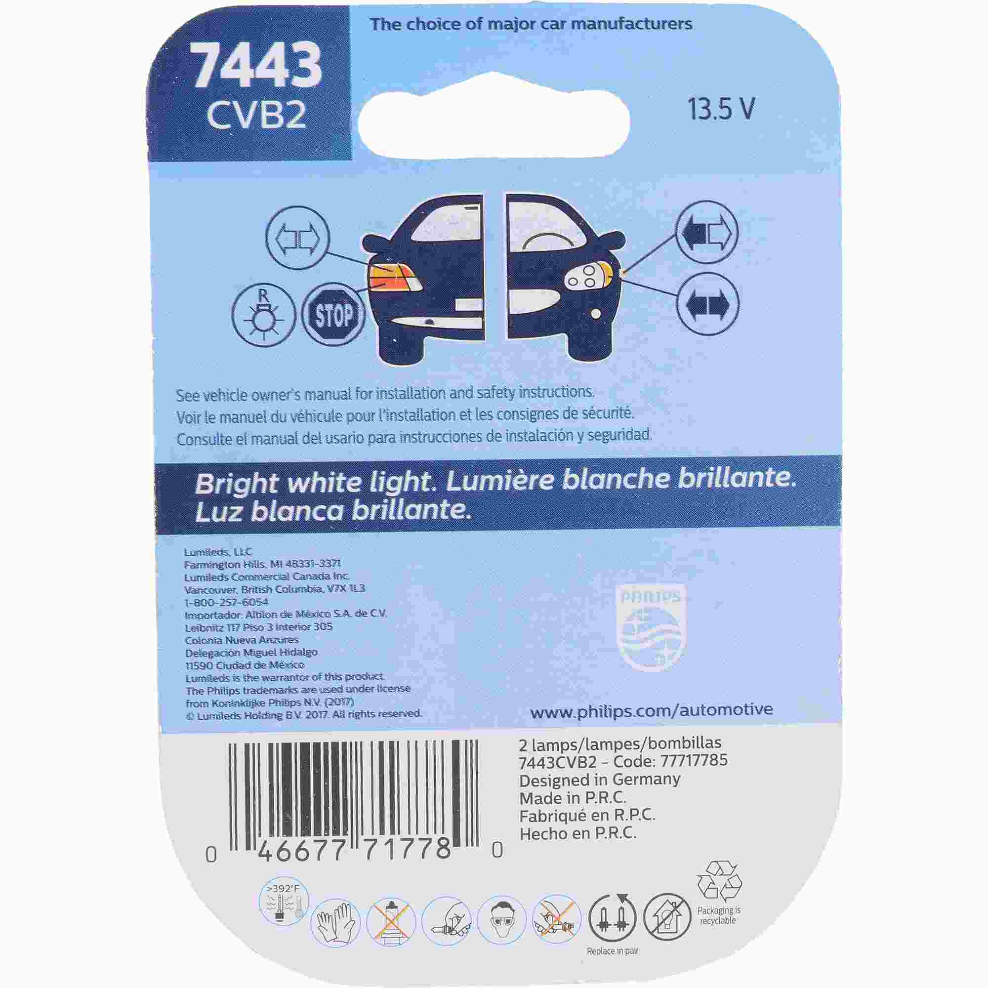 Philips Tail Light Bulb 7443CVB2