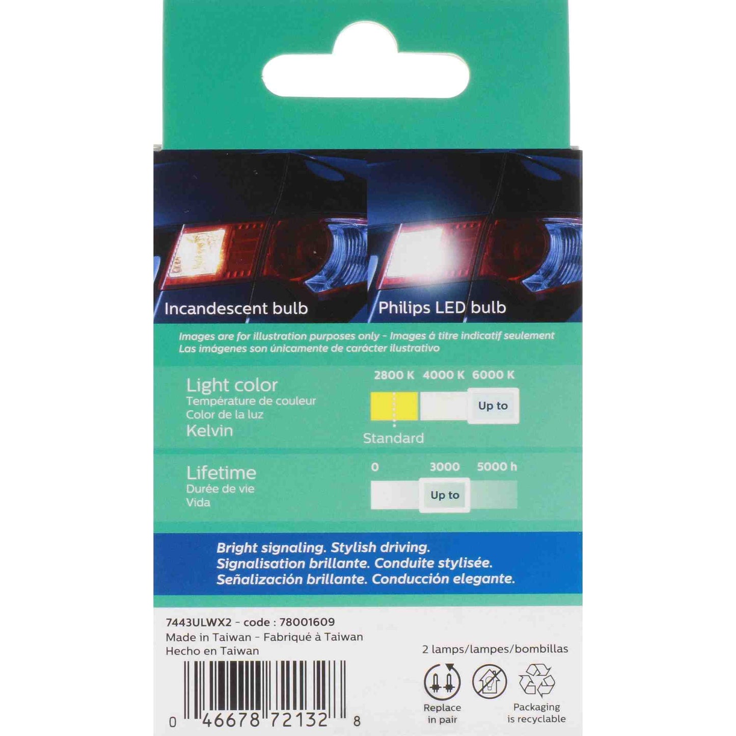 Philips Multi-Purpose Light Bulb 7443WLED