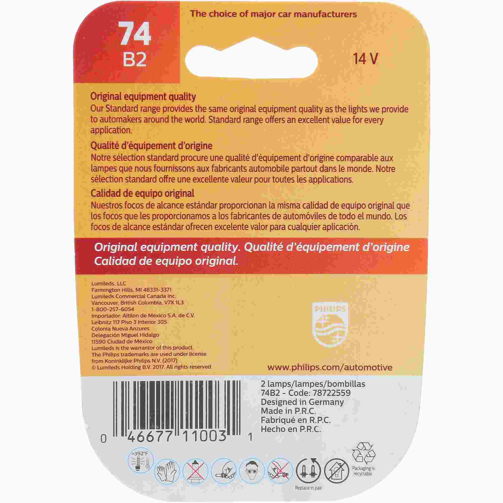 Philips Multi-Purpose Light Bulb 74B2