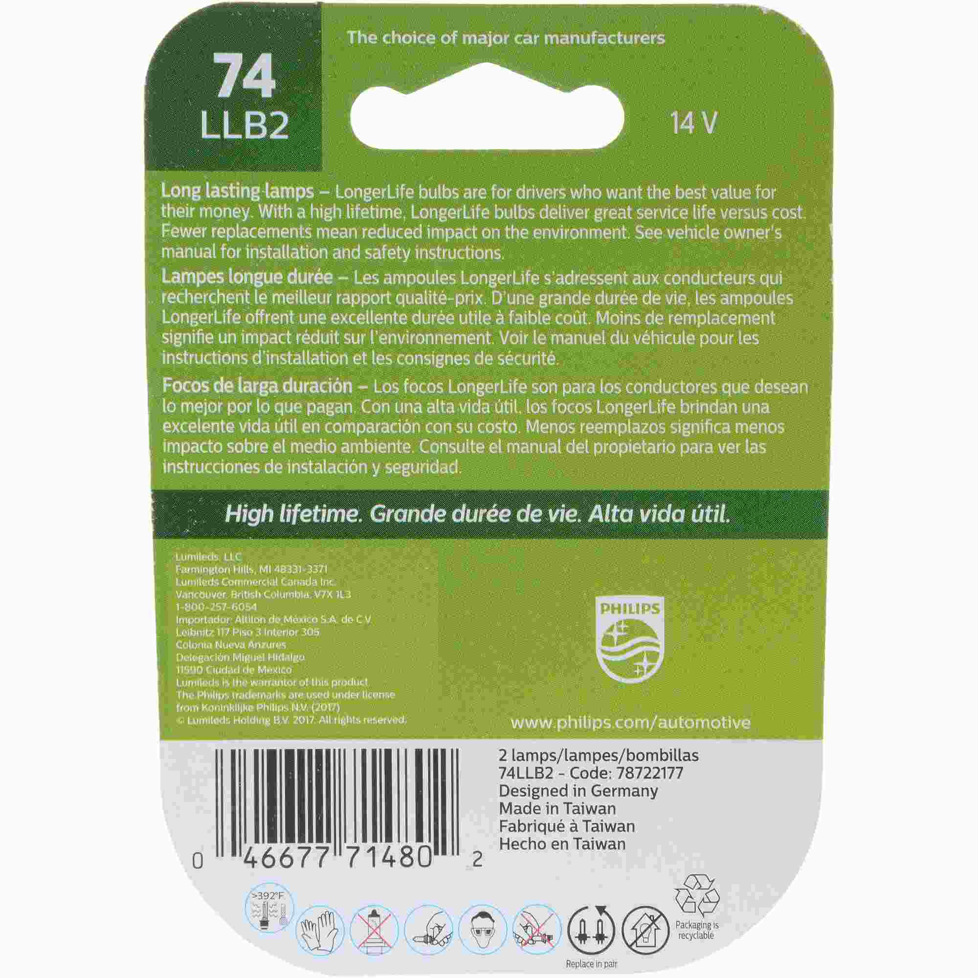 Philips Multi-Purpose Light Bulb 74LLB2