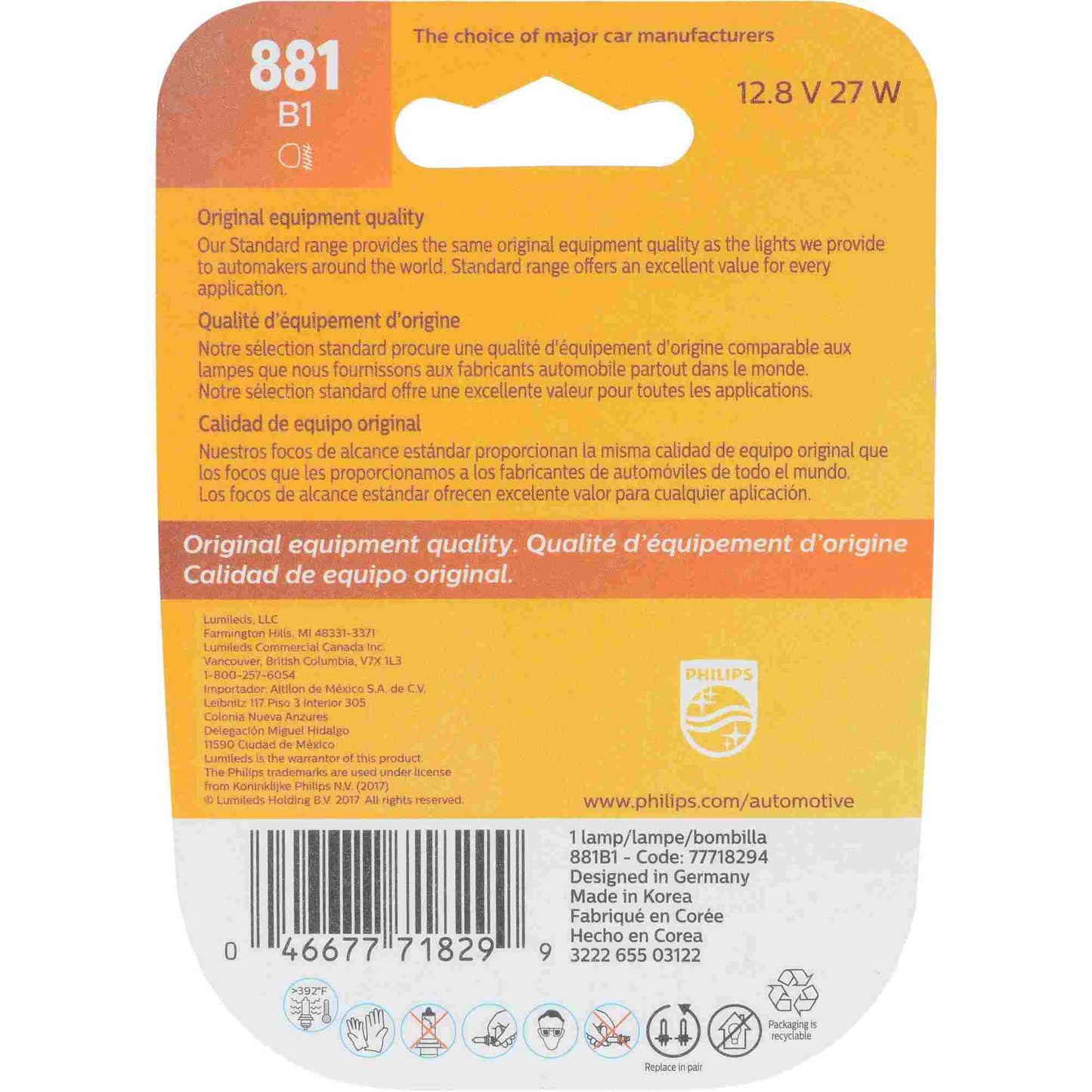 Philips Fog Light Bulb 881B1