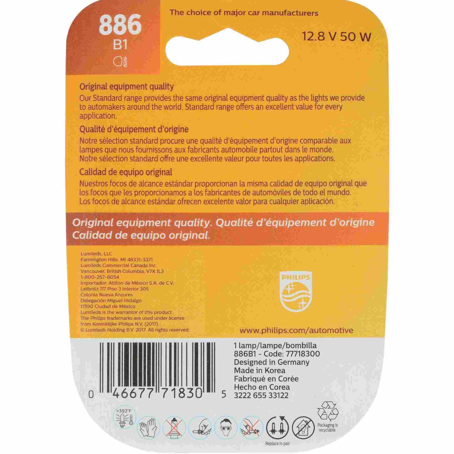 Philips Fog Light Bulb 886B1