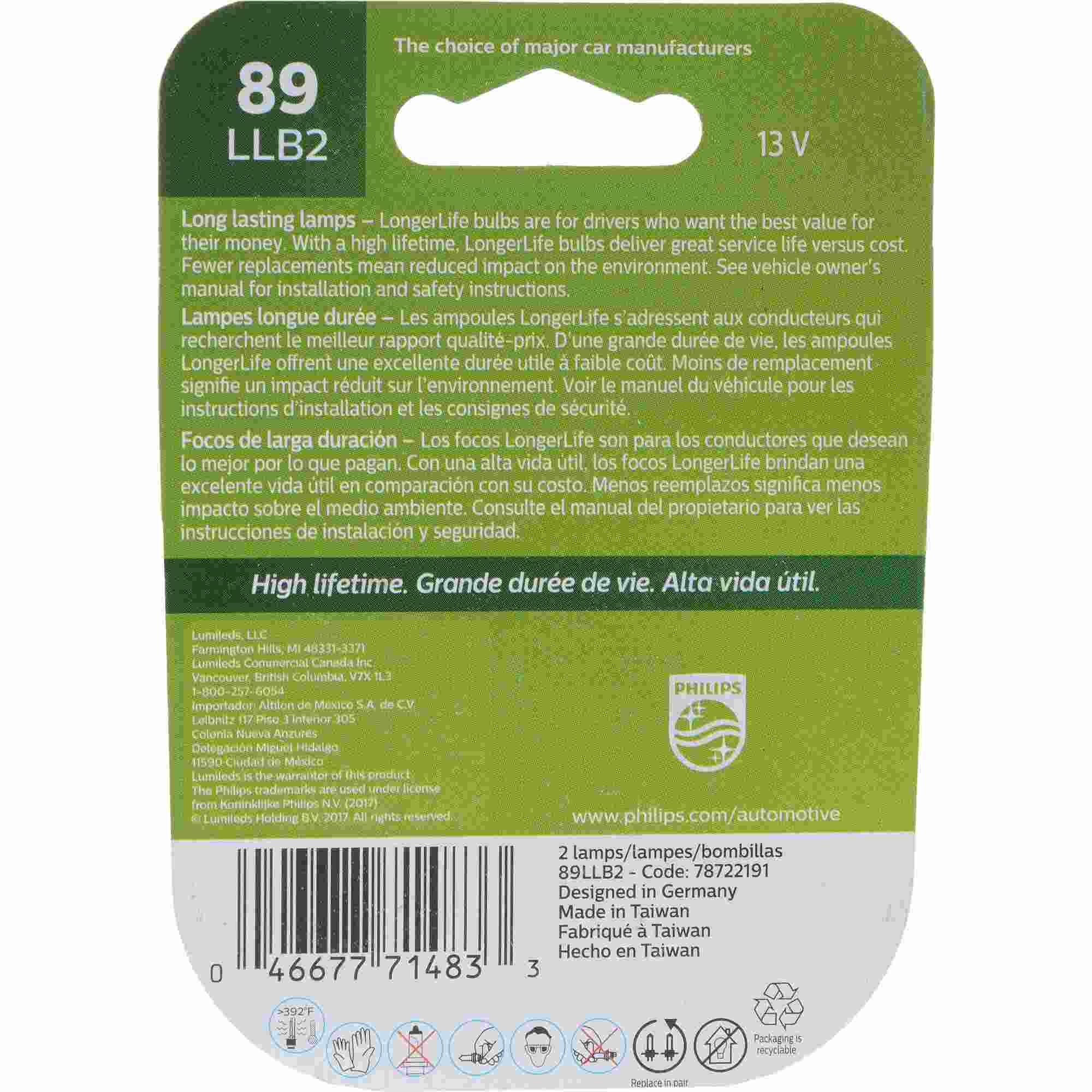 Philips Multi-Purpose Light Bulb 89LLB2