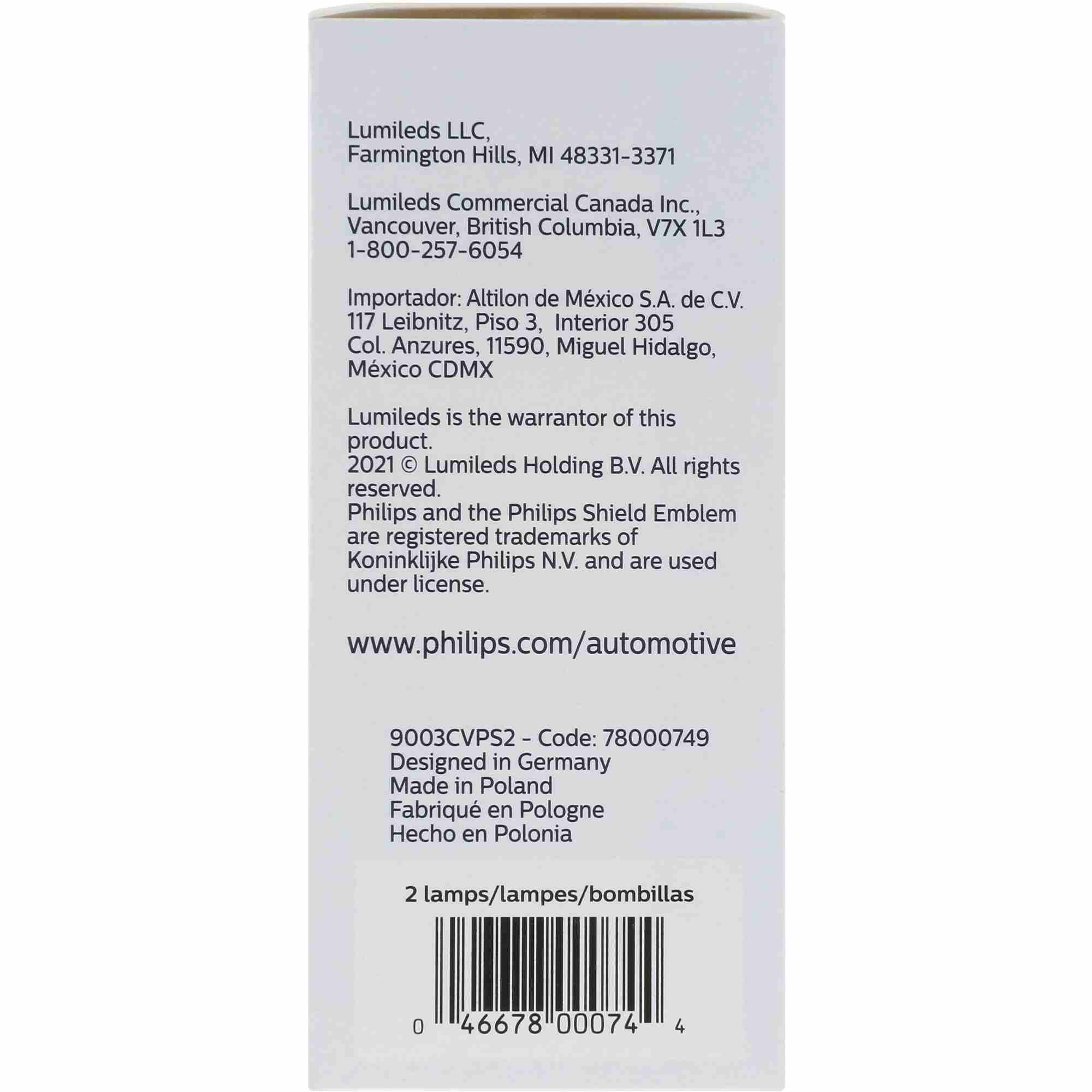 Philips Headlight Bulb 9003CVPS2