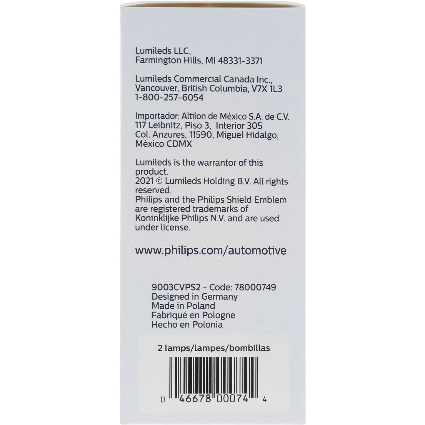 Philips Headlight Bulb 9003CVPS2