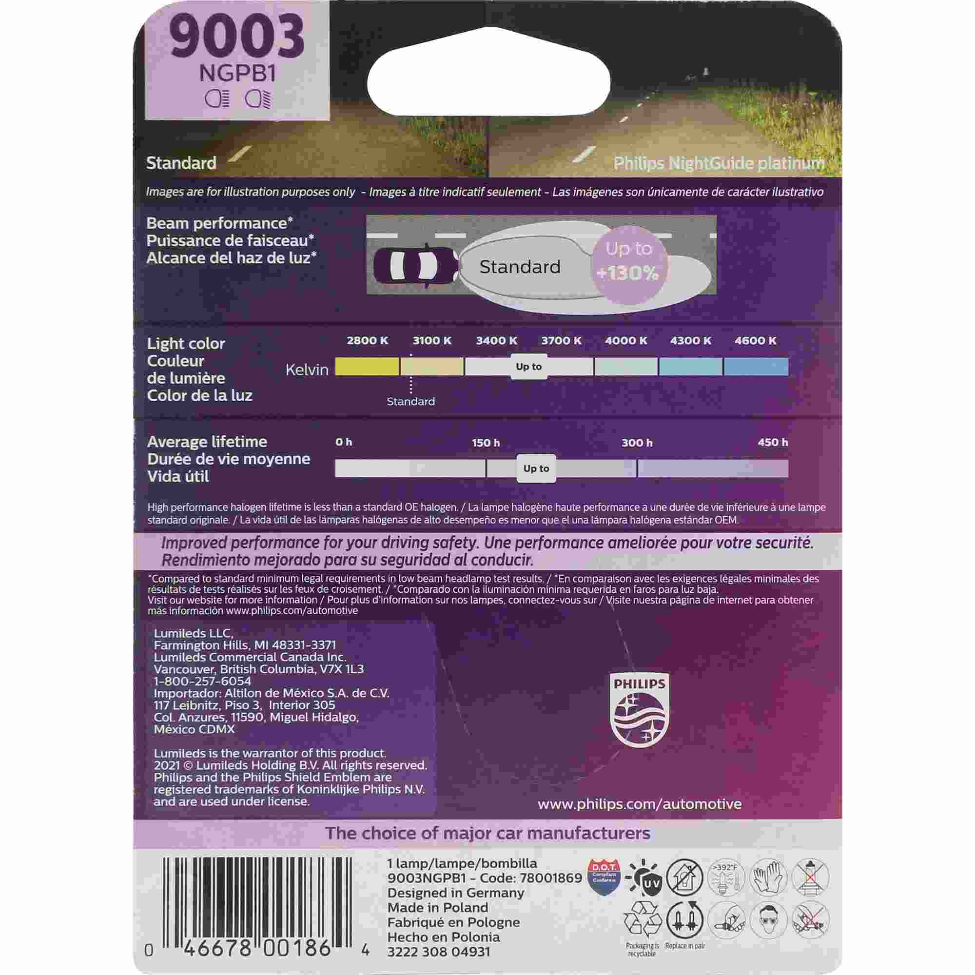 Philips Headlight Bulb 9003NGPB1