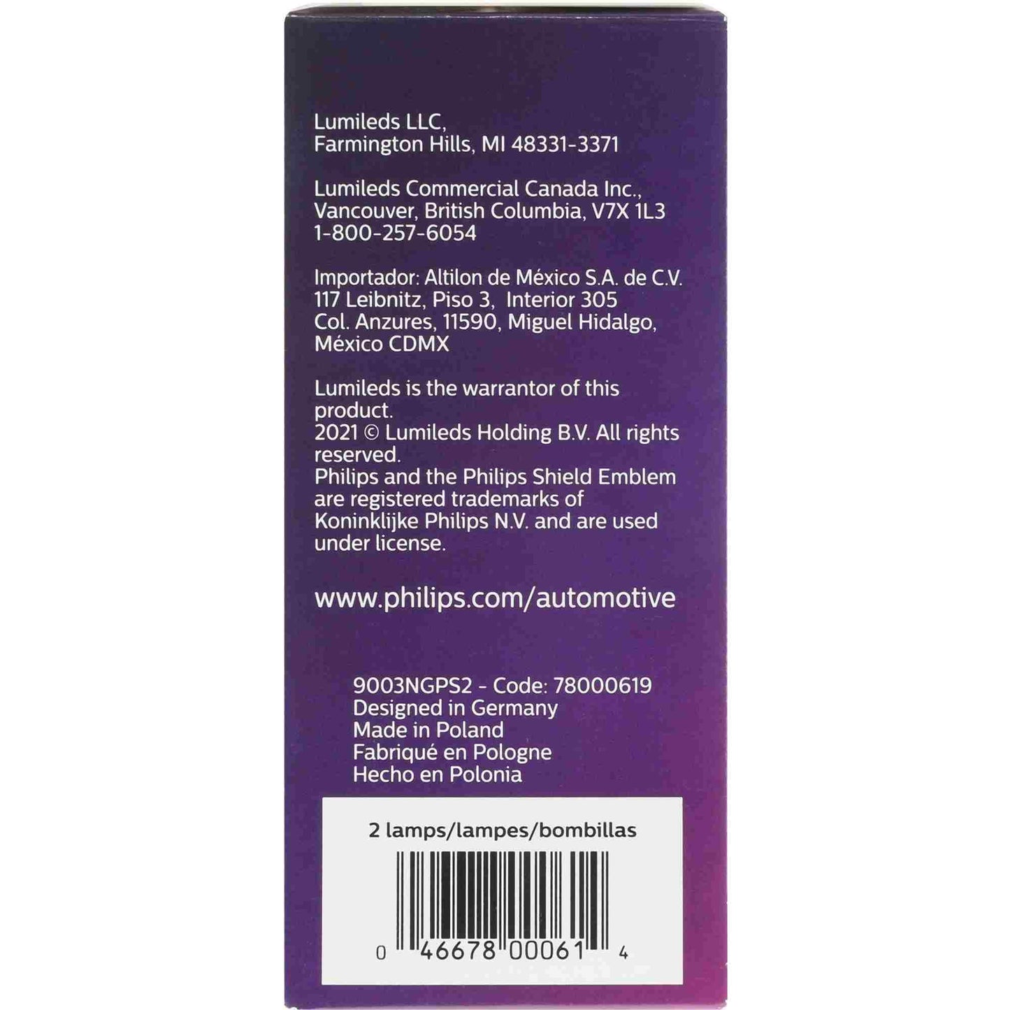 Philips Headlight Bulb 9003NGPS2