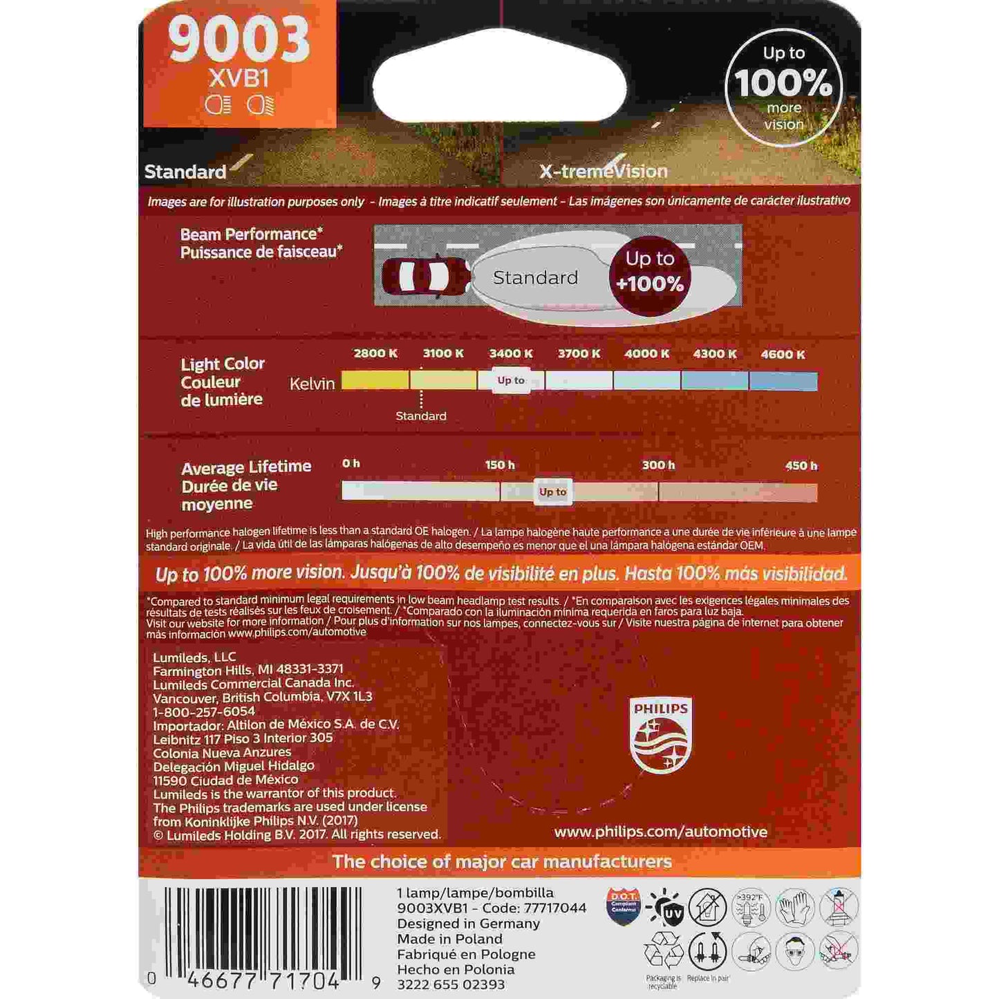 Philips Headlight Bulb 9003XVB1