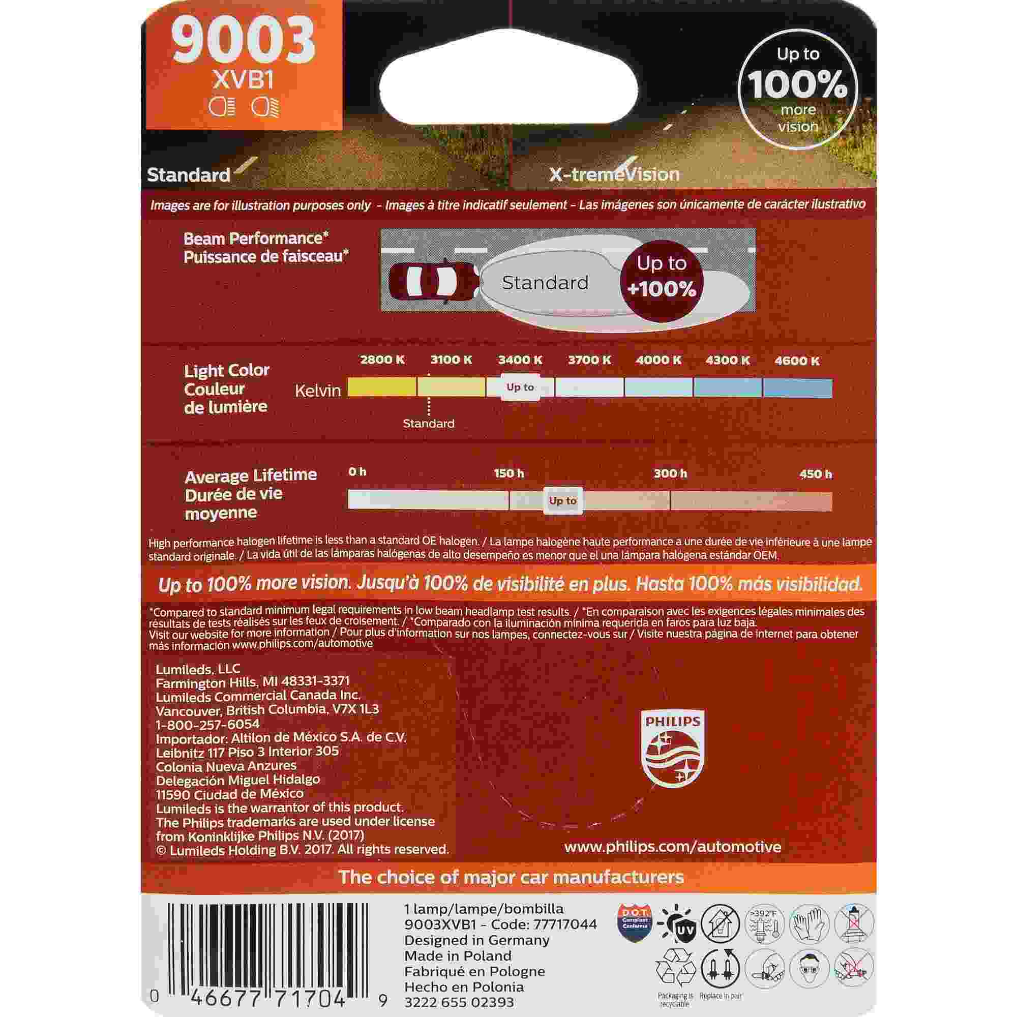 Philips Headlight Bulb 9003XVB1