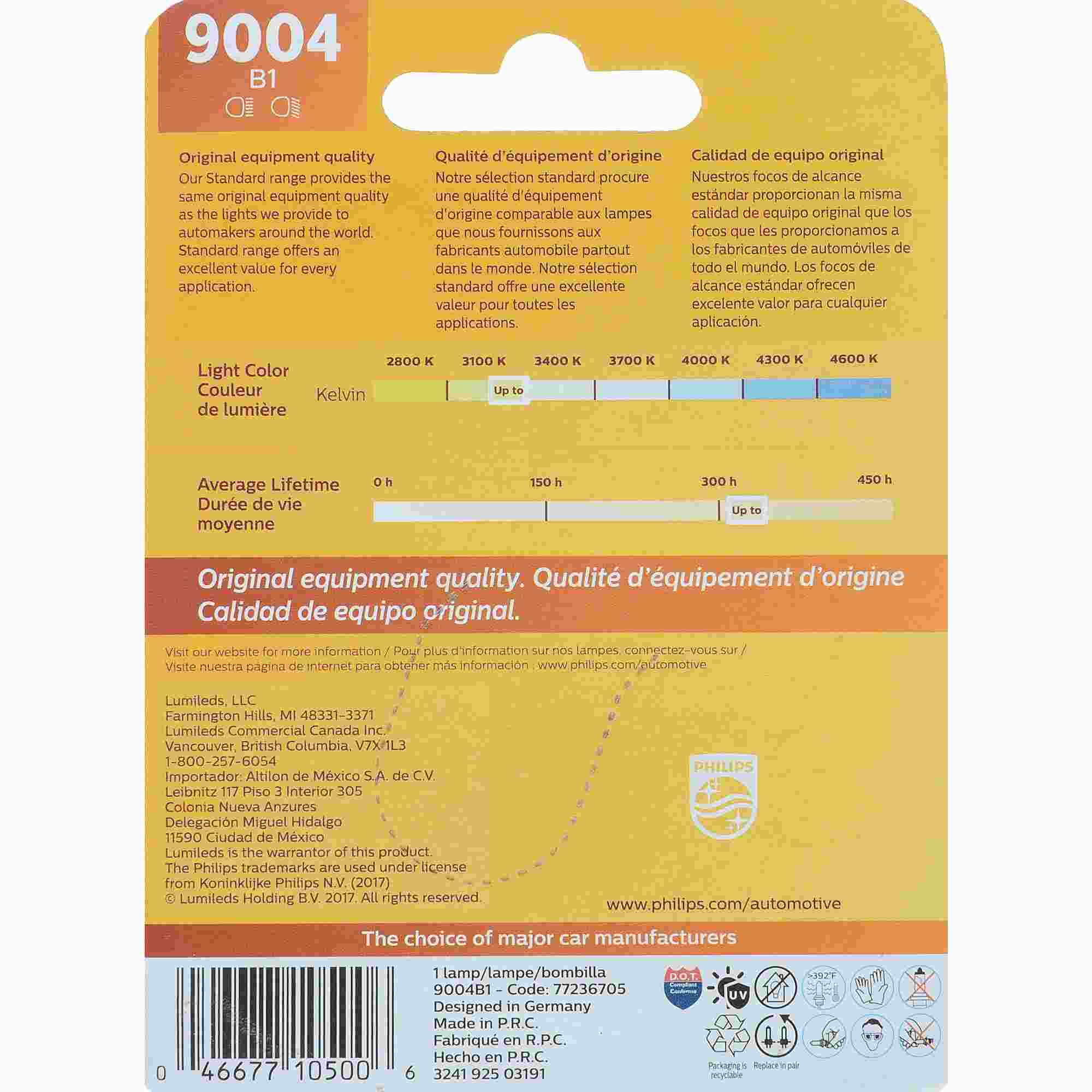 Philips Headlight Frame 9004B1