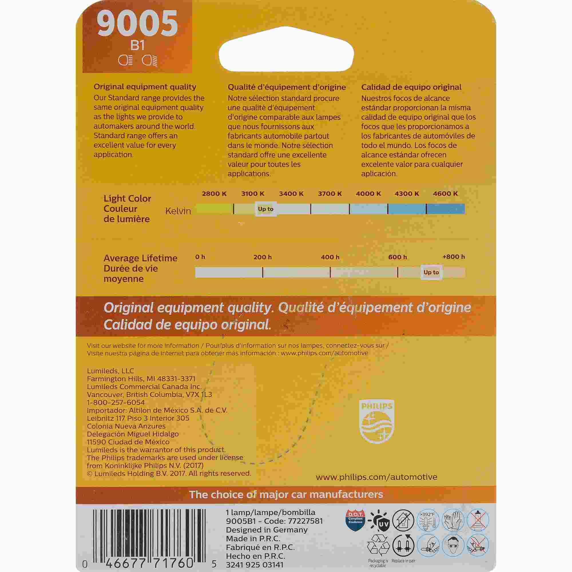 Philips Headlight Bulb 9005B1