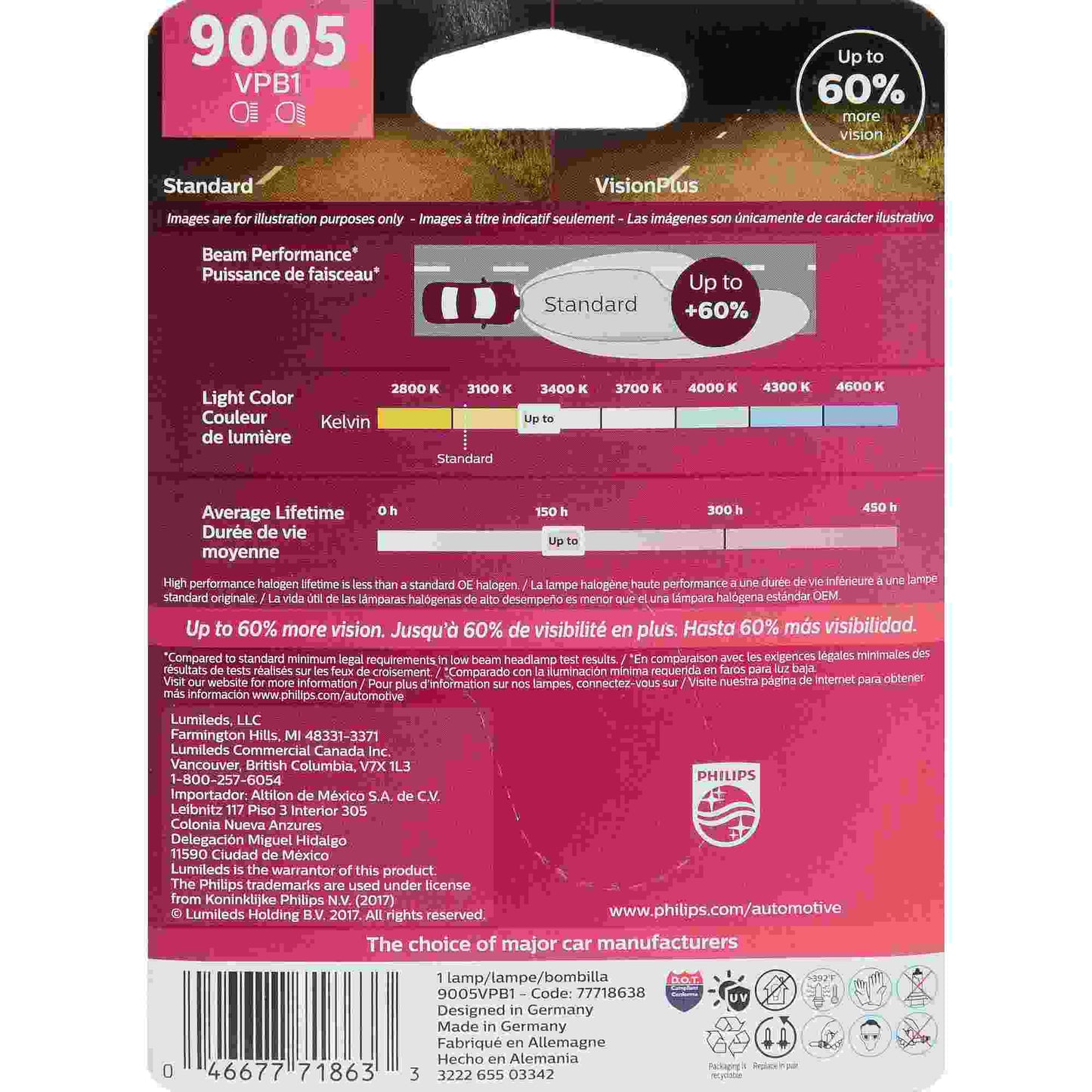 Philips Headlight Bulb 9005VPB1