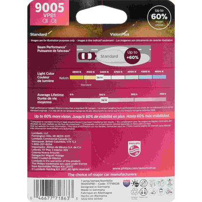 Philips Headlight Bulb 9005VPB1
