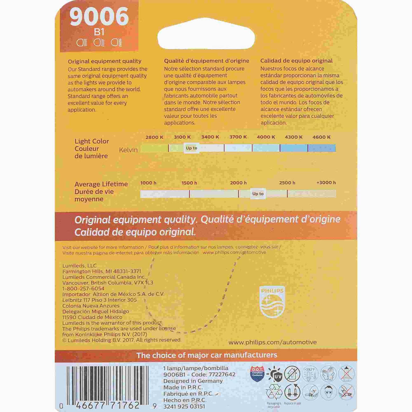 Philips Headlight Bulb 9006B1