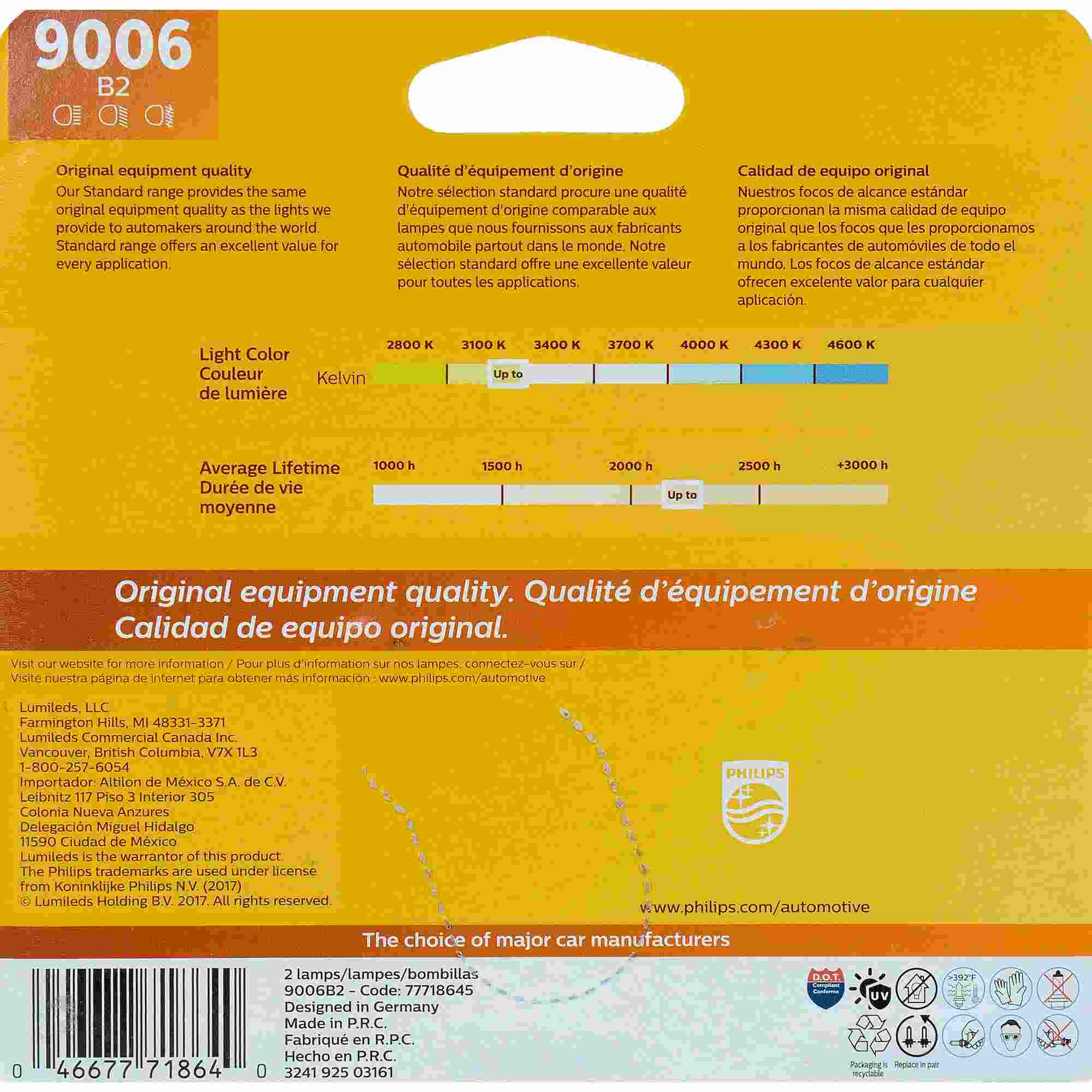 Philips Headlight Bulb 9006B2