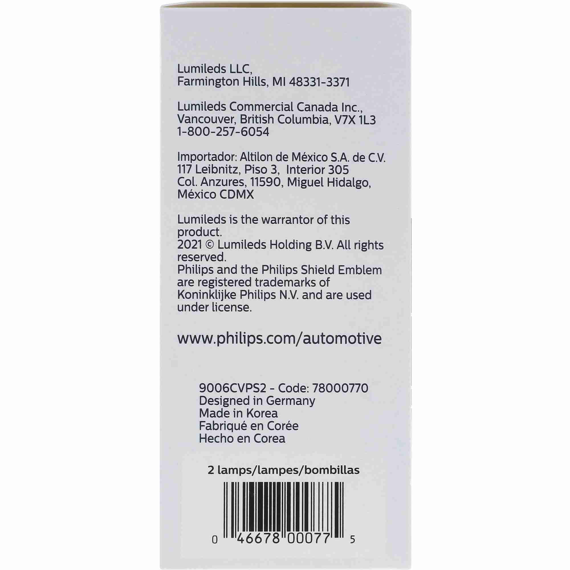 Philips Headlight Bulb 9006CVPS2