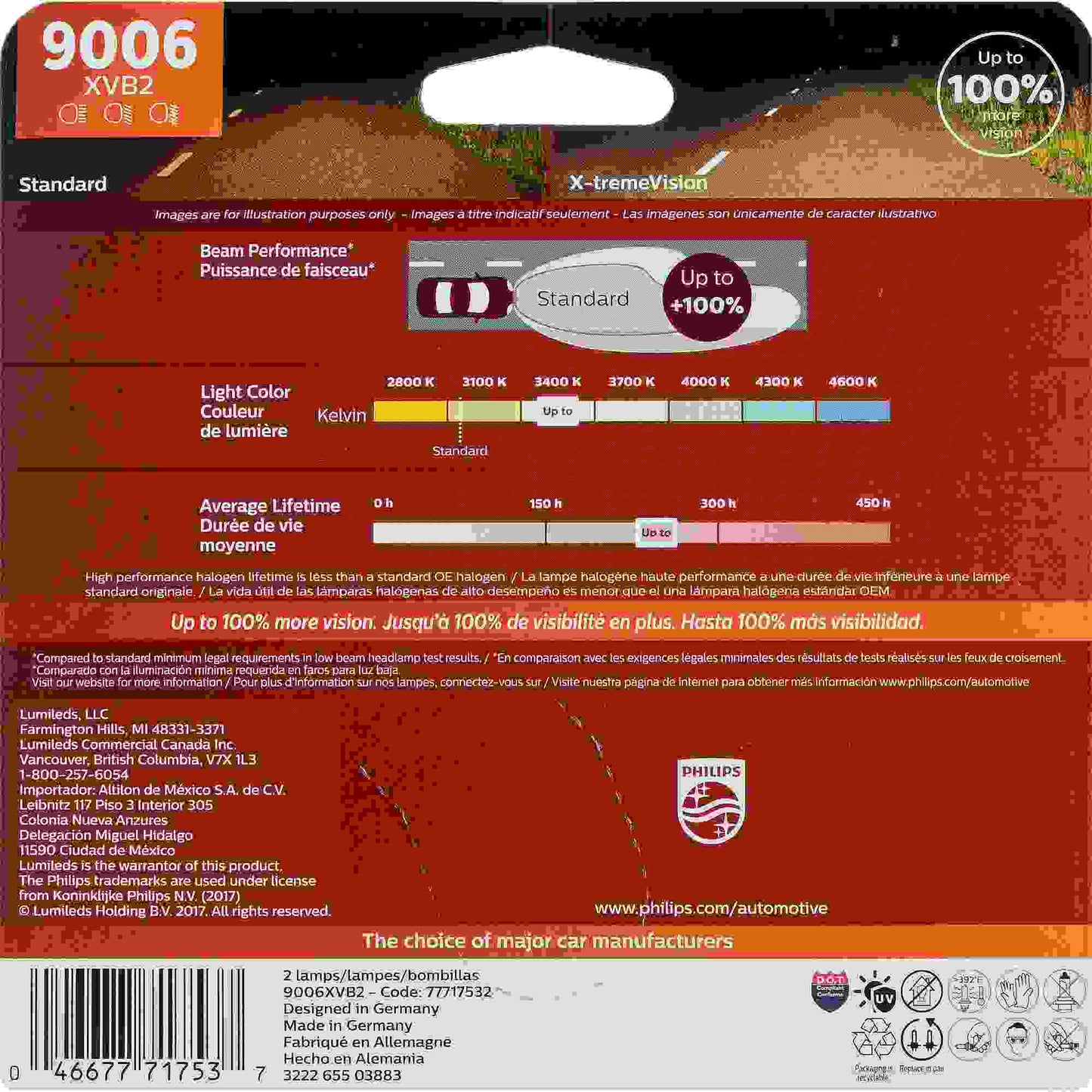 Philips Headlight Bulb 9006XVB2