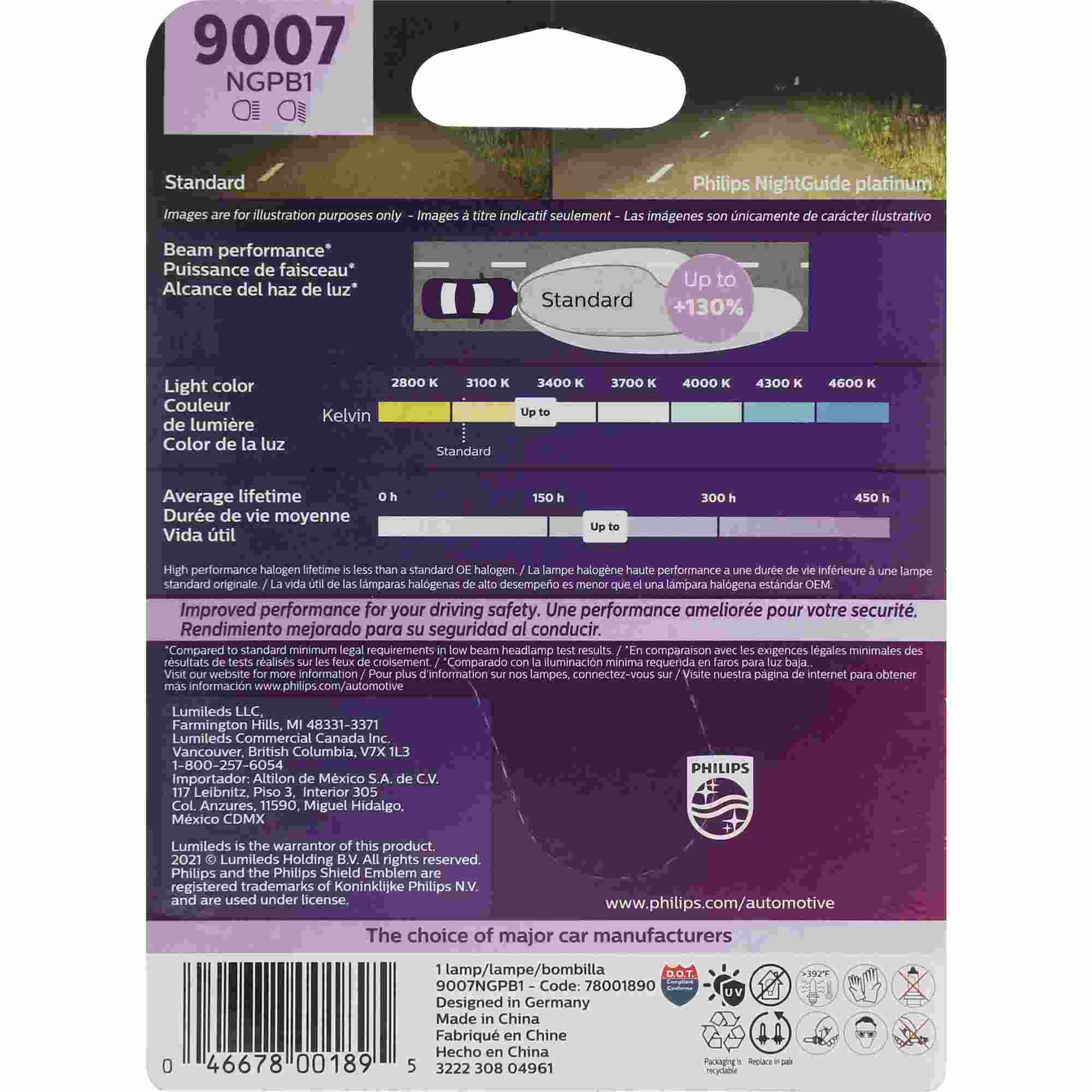 Philips Headlight Bulb 9007NGPB1