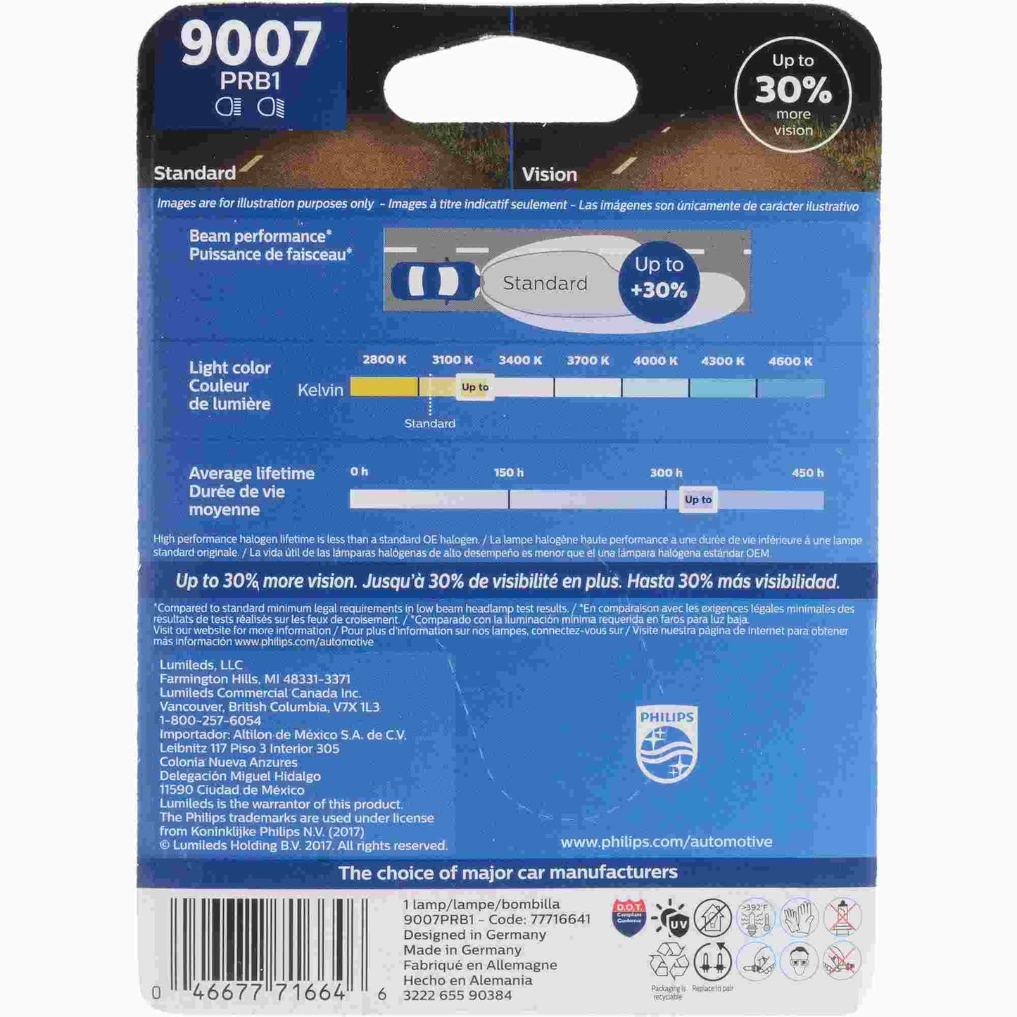Philips Headlight Bulb 9007PRB1