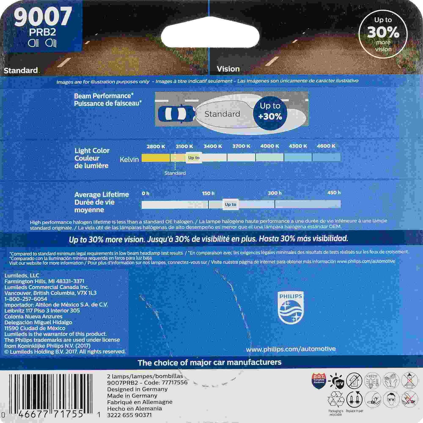 Philips Headlight Bulb 9007PRB2