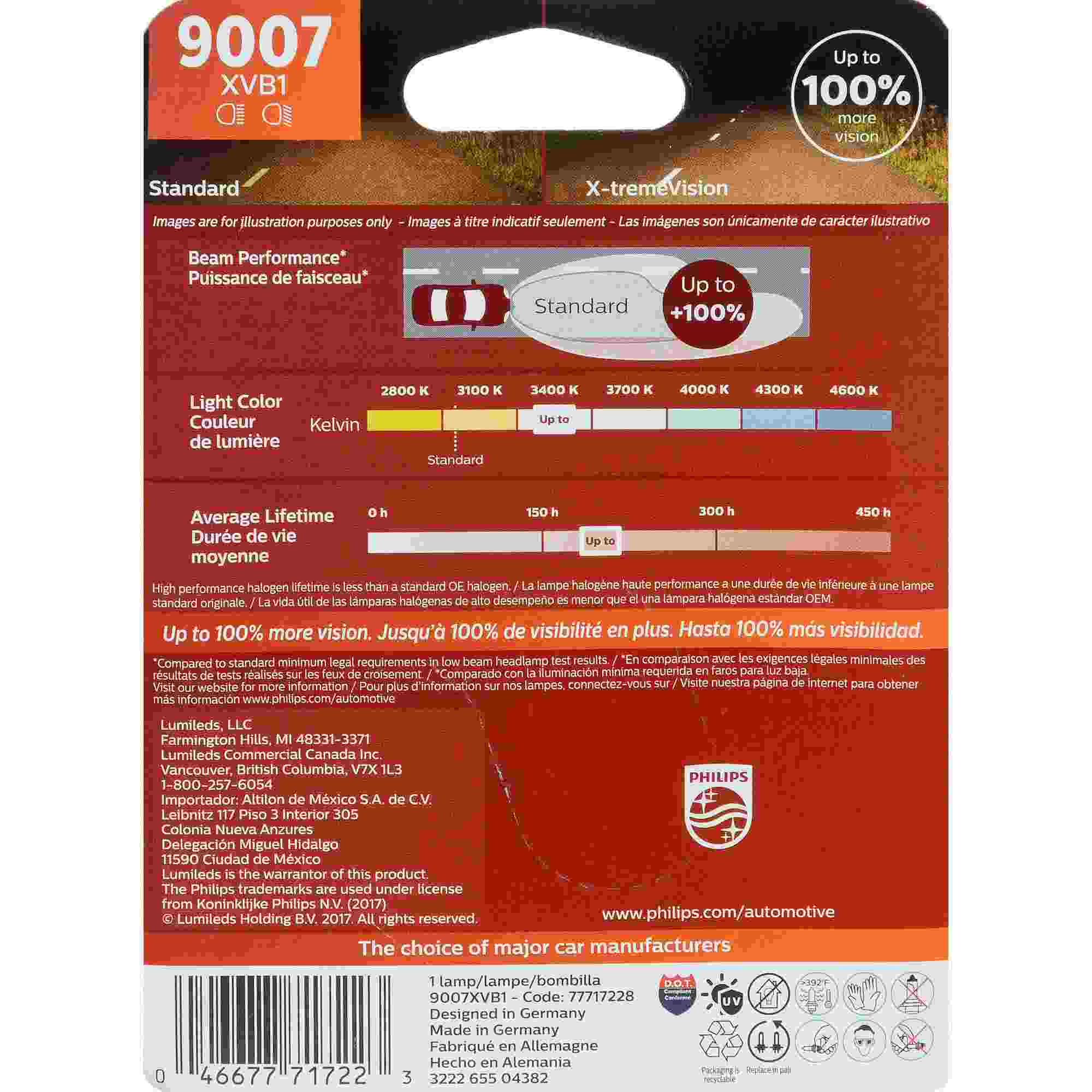 Philips Headlight Bulb 9007XVB1