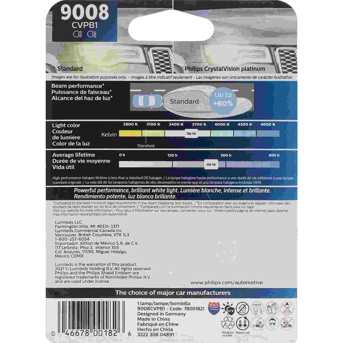 Philips Headlight Bulb 9008CVPB1