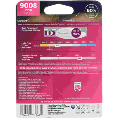 Philips Headlight Bulb 9008VPB1