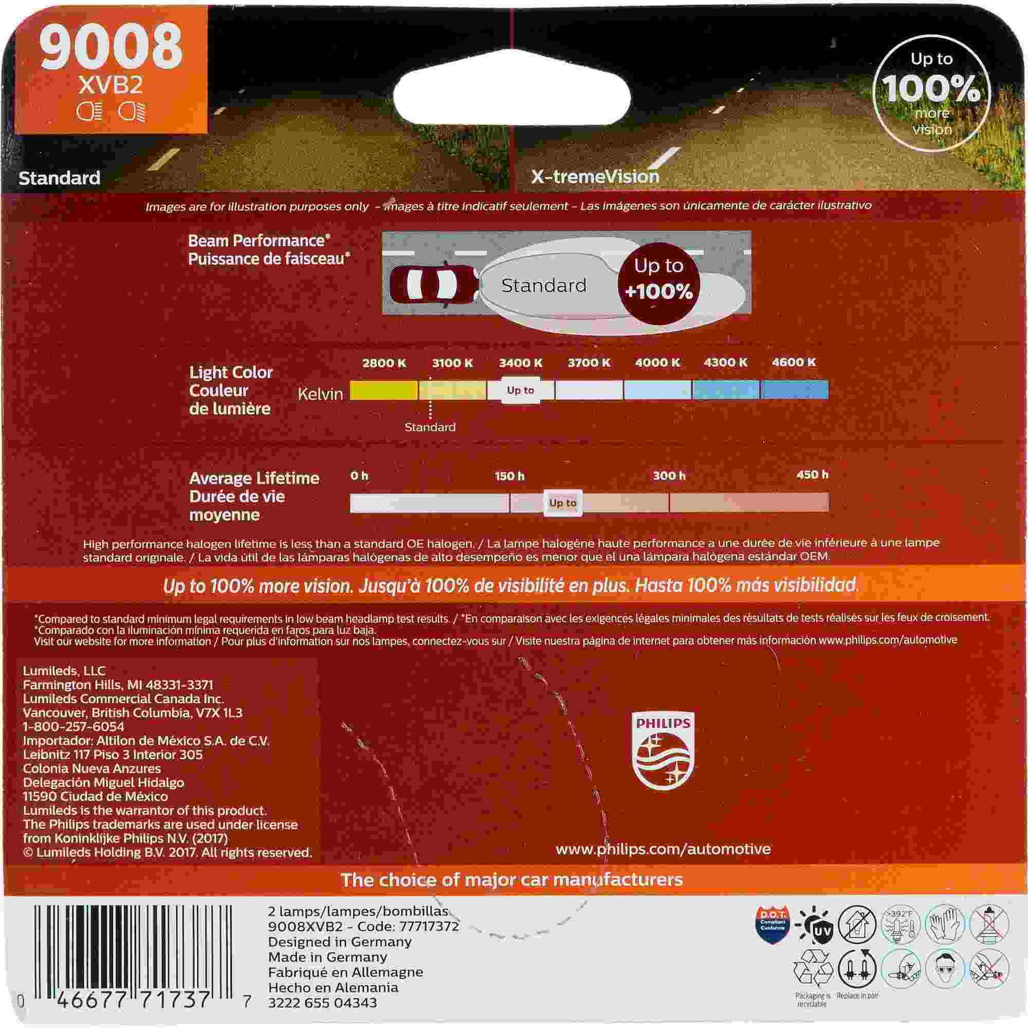 Philips Headlight Bulb 9008XVB2