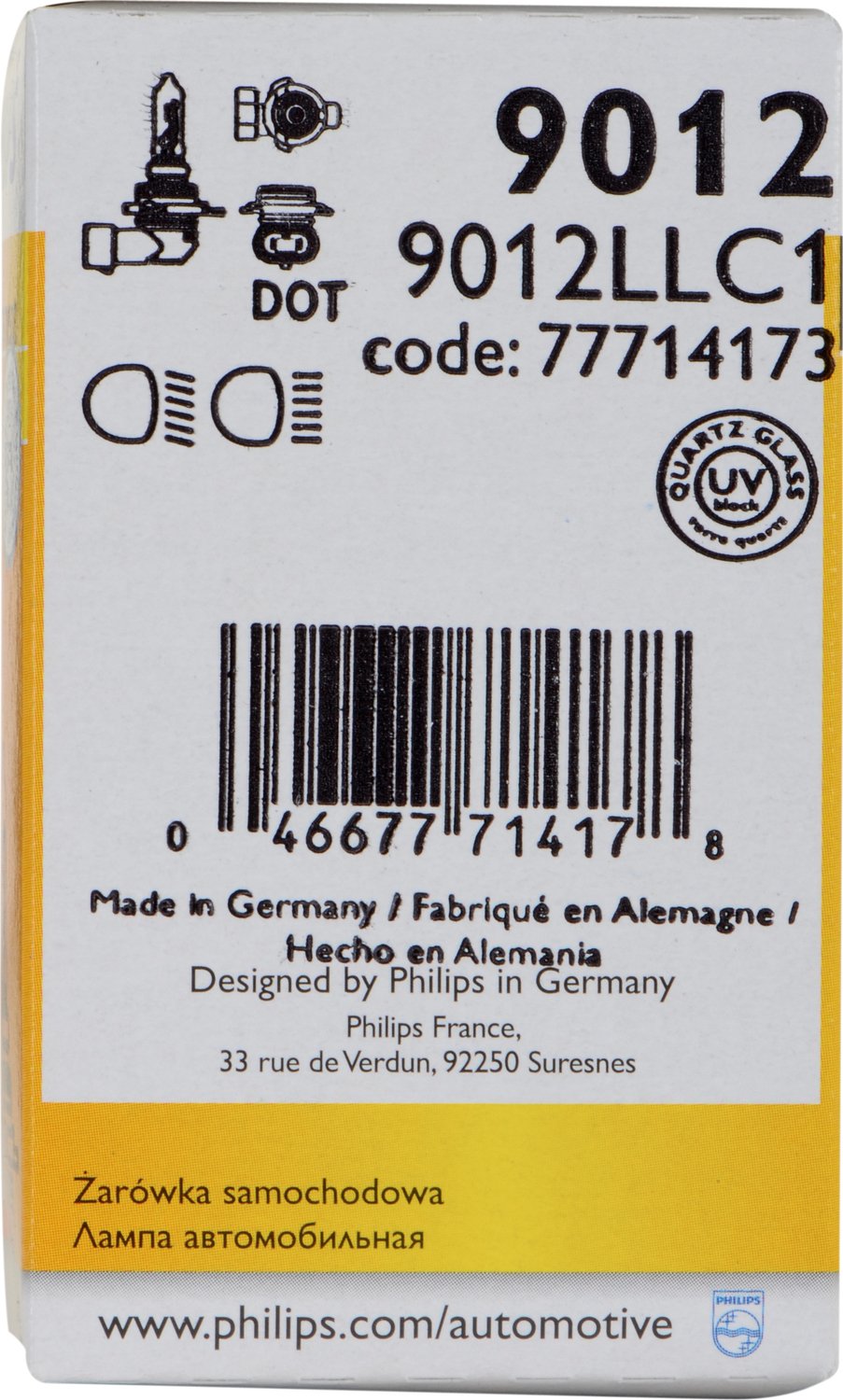 Philips Headlight Bulb 9012LLC1
