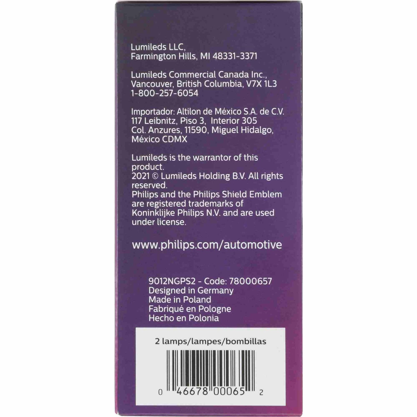 Philips Headlight Bulb 9012NGPS2