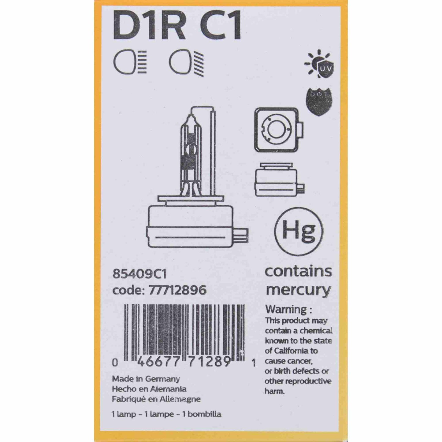 Philips Headlight Bulb D1RC1