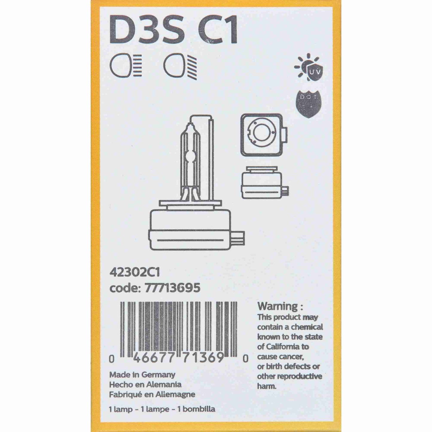 Philips Headlight Bulb D3SC1