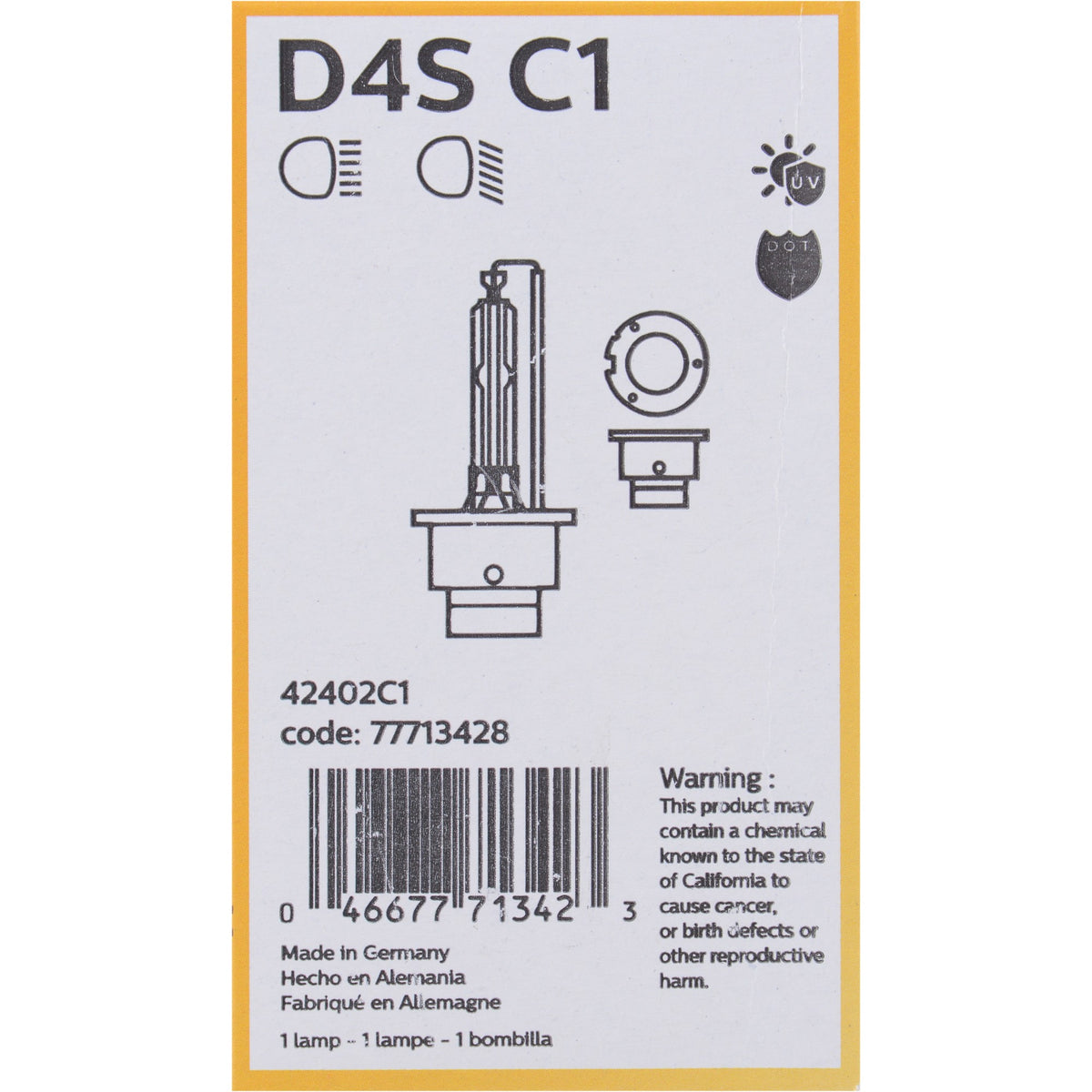 Philips Headlight Bulb D4SC1