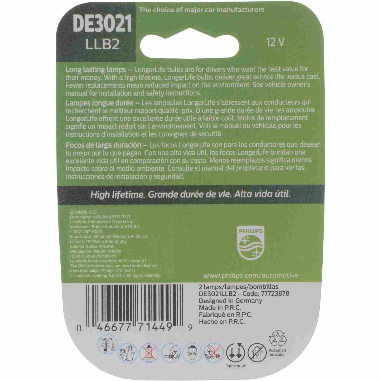 Philips Dome Light Bulb DE3021LLB2