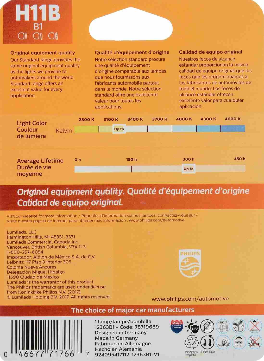 Philips Headlight Bulb H11BB1