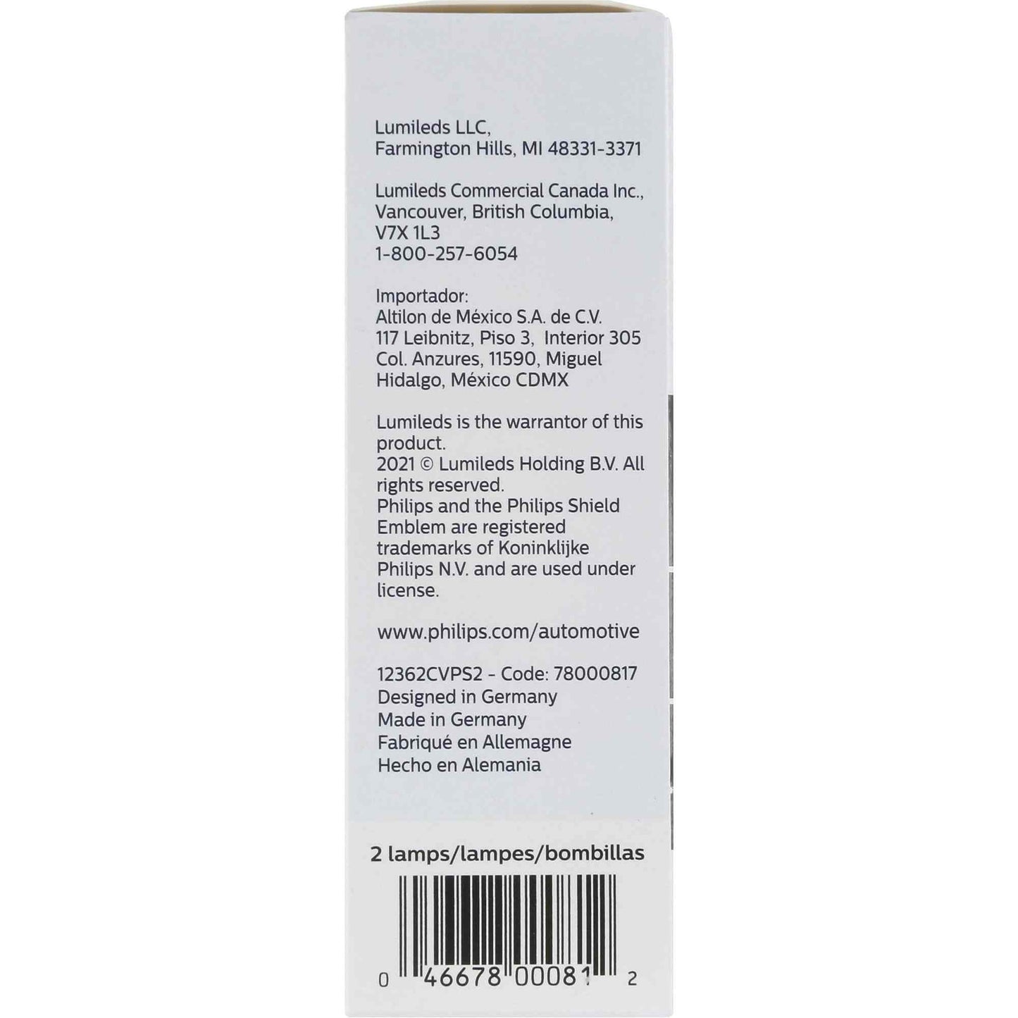 Philips Headlight Bulb H11CVPS2
