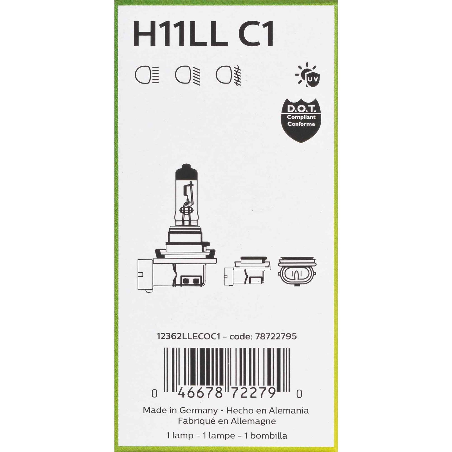 Philips Headlight Bulb H11LLC1