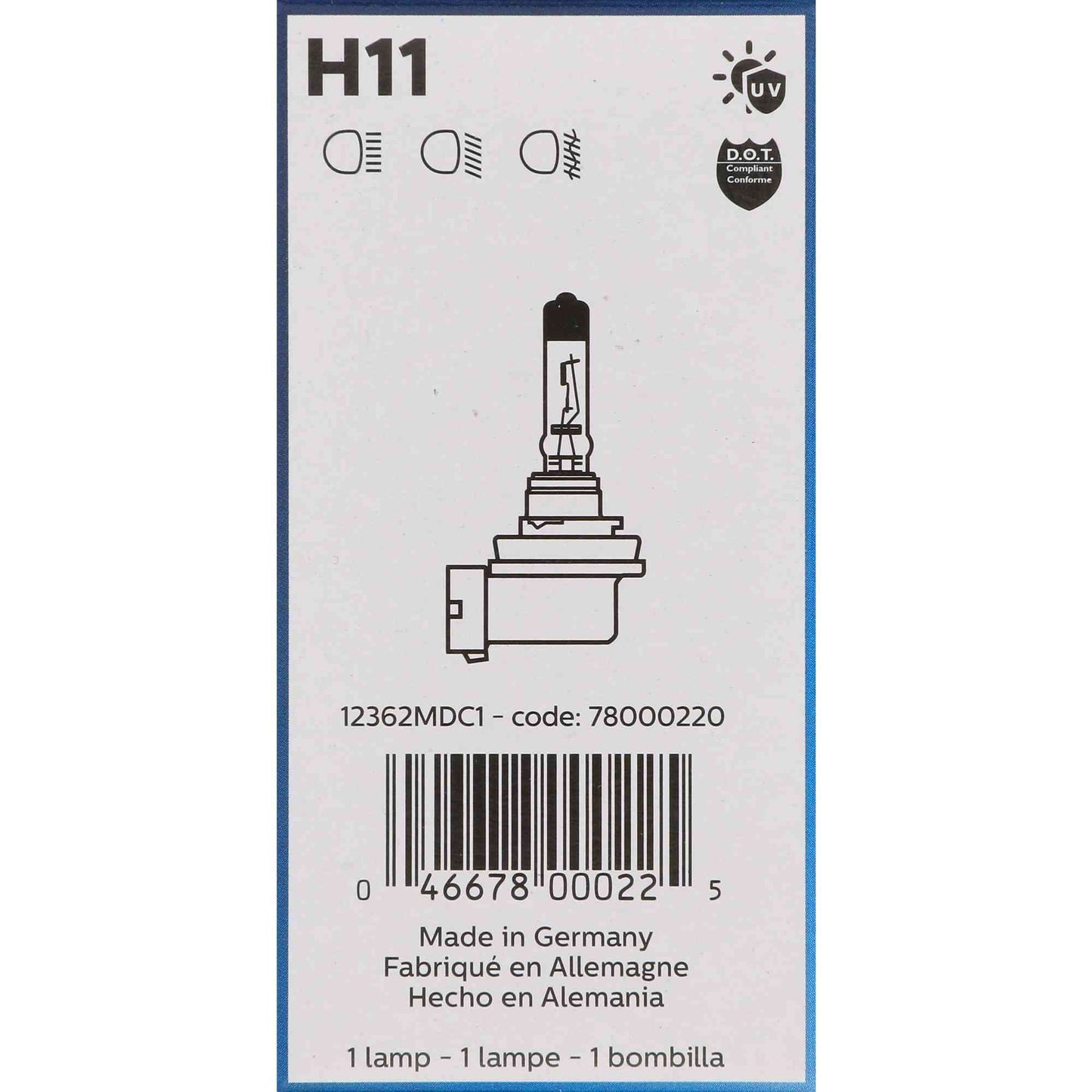 Philips Headlight Bulb H11MDC1